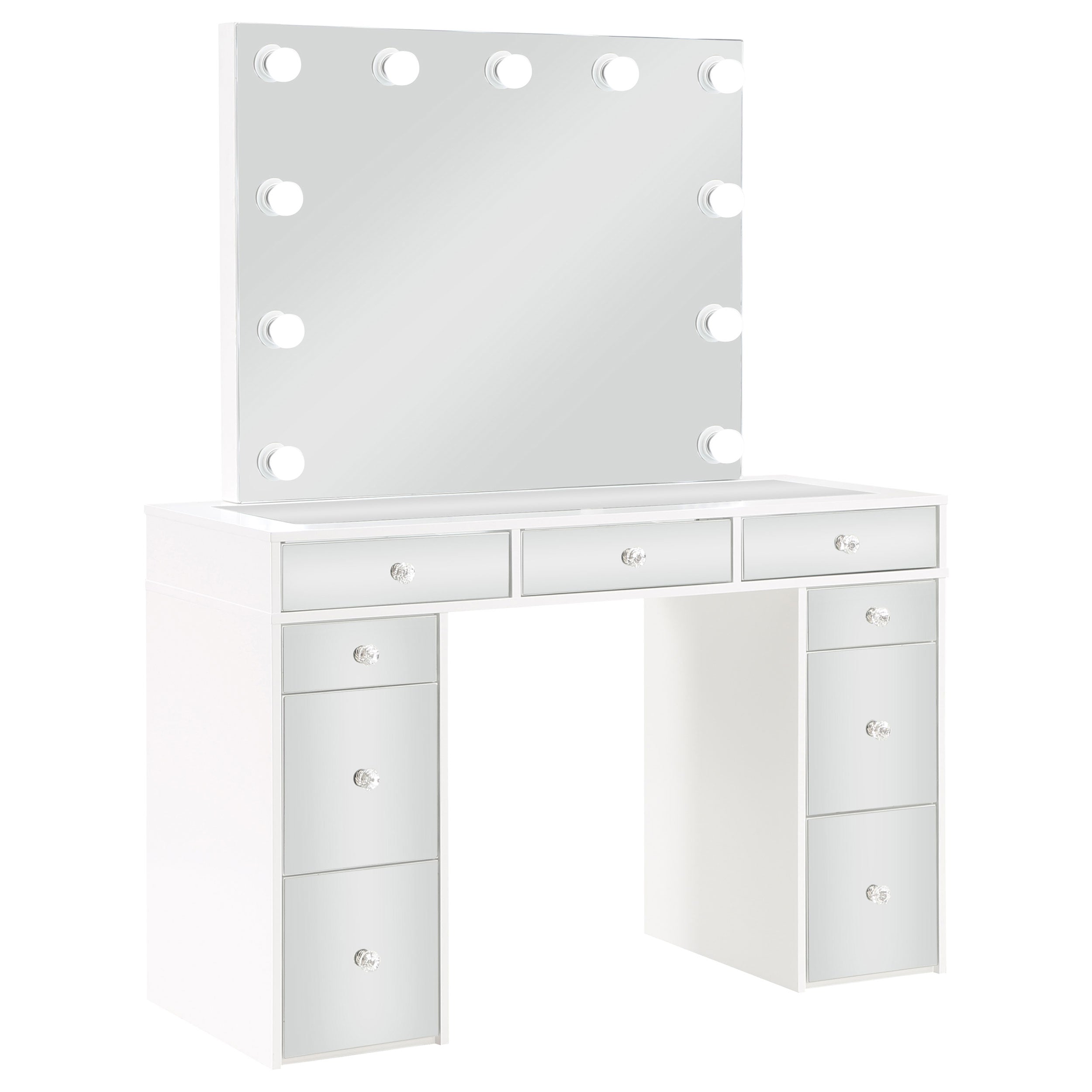 Regina Makeup Vanity Table with LED Mirror and Stool - Luxury Home Furniture (MI)