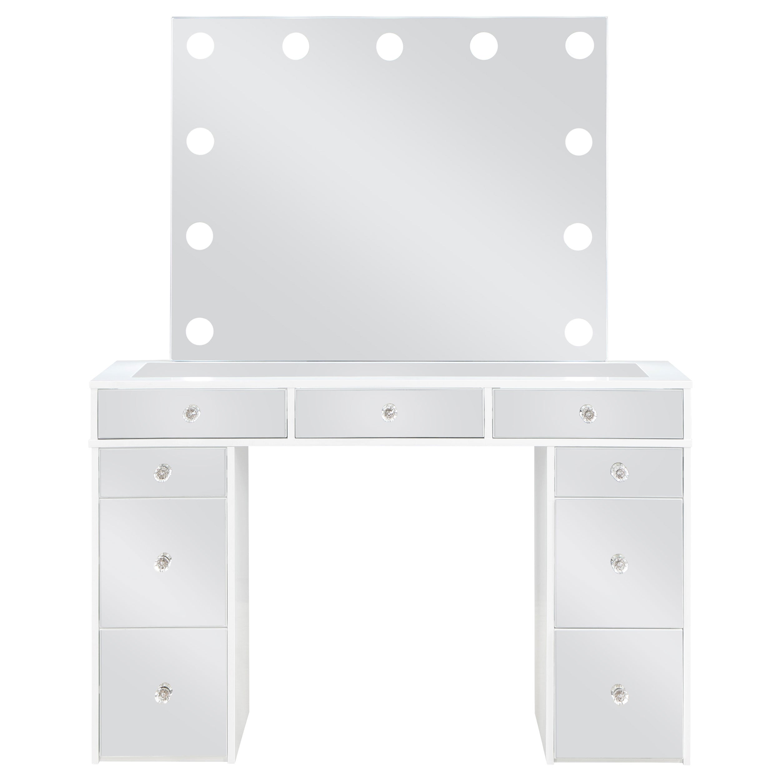 Regina Makeup Vanity Table with LED Mirror and Stool - Luxury Home Furniture (MI)