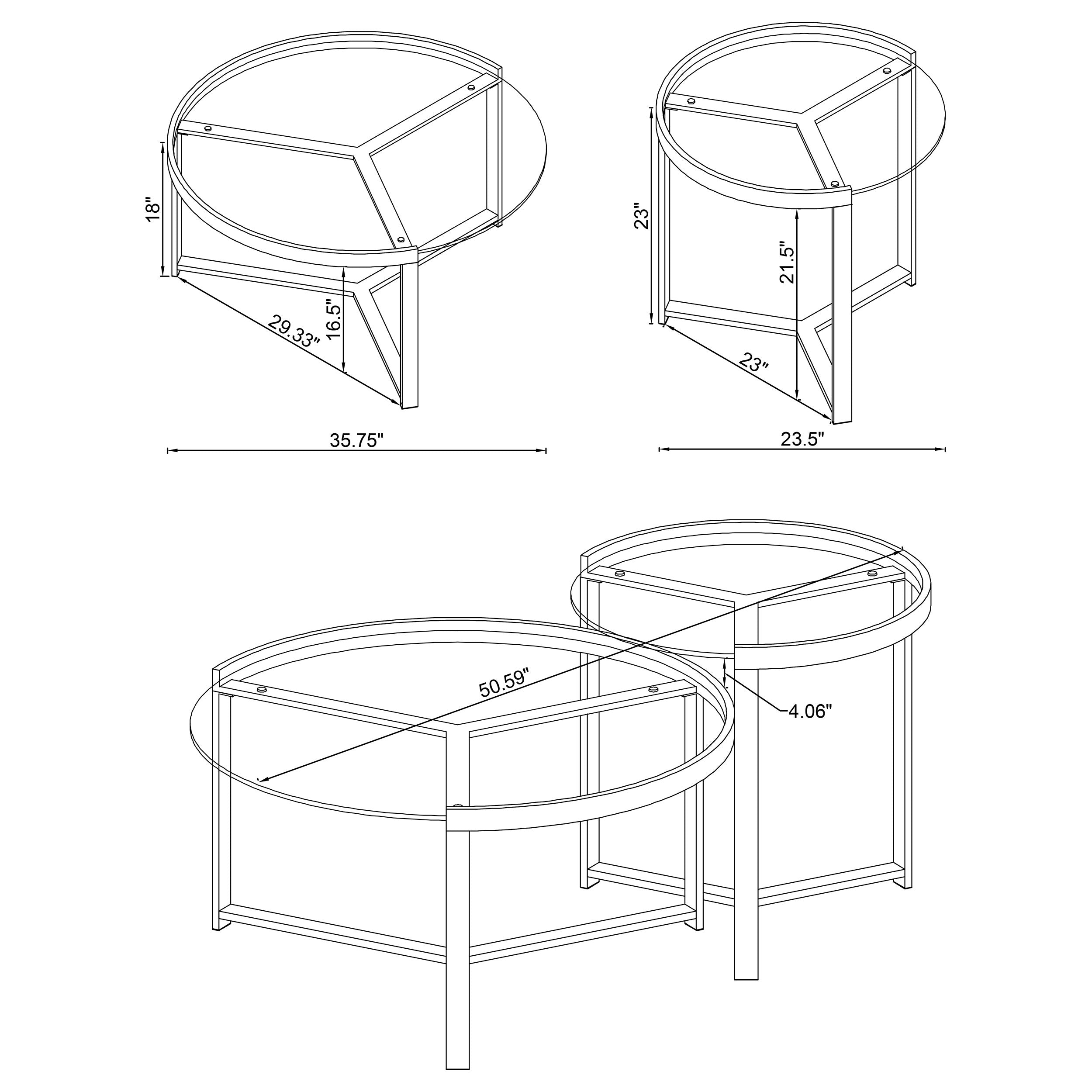 Delia Nesting Coffee Table - Luxury Home Furniture (MI)