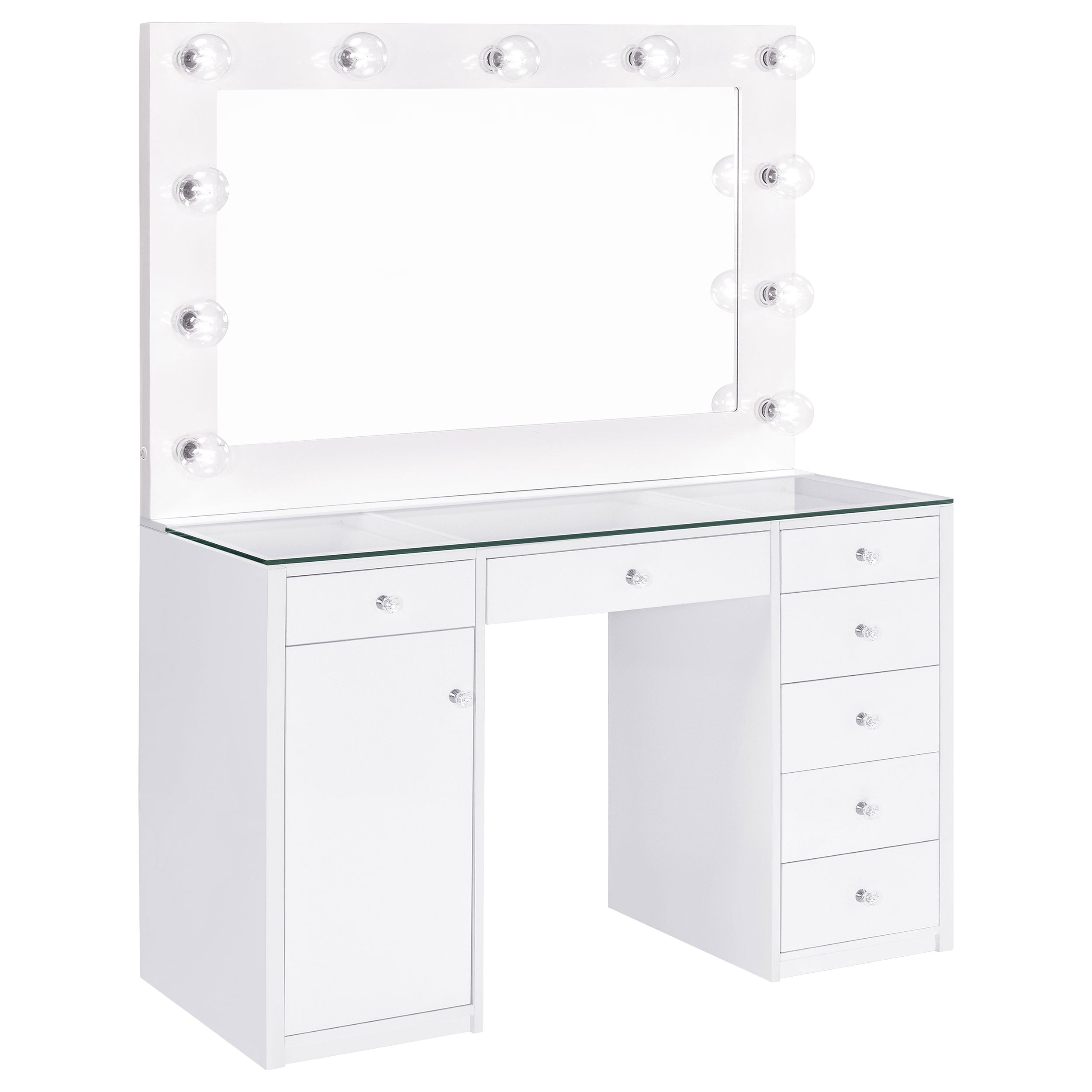 Acena Makeup Vanity Table with LED Mirror - Luxury Home Furniture (MI)