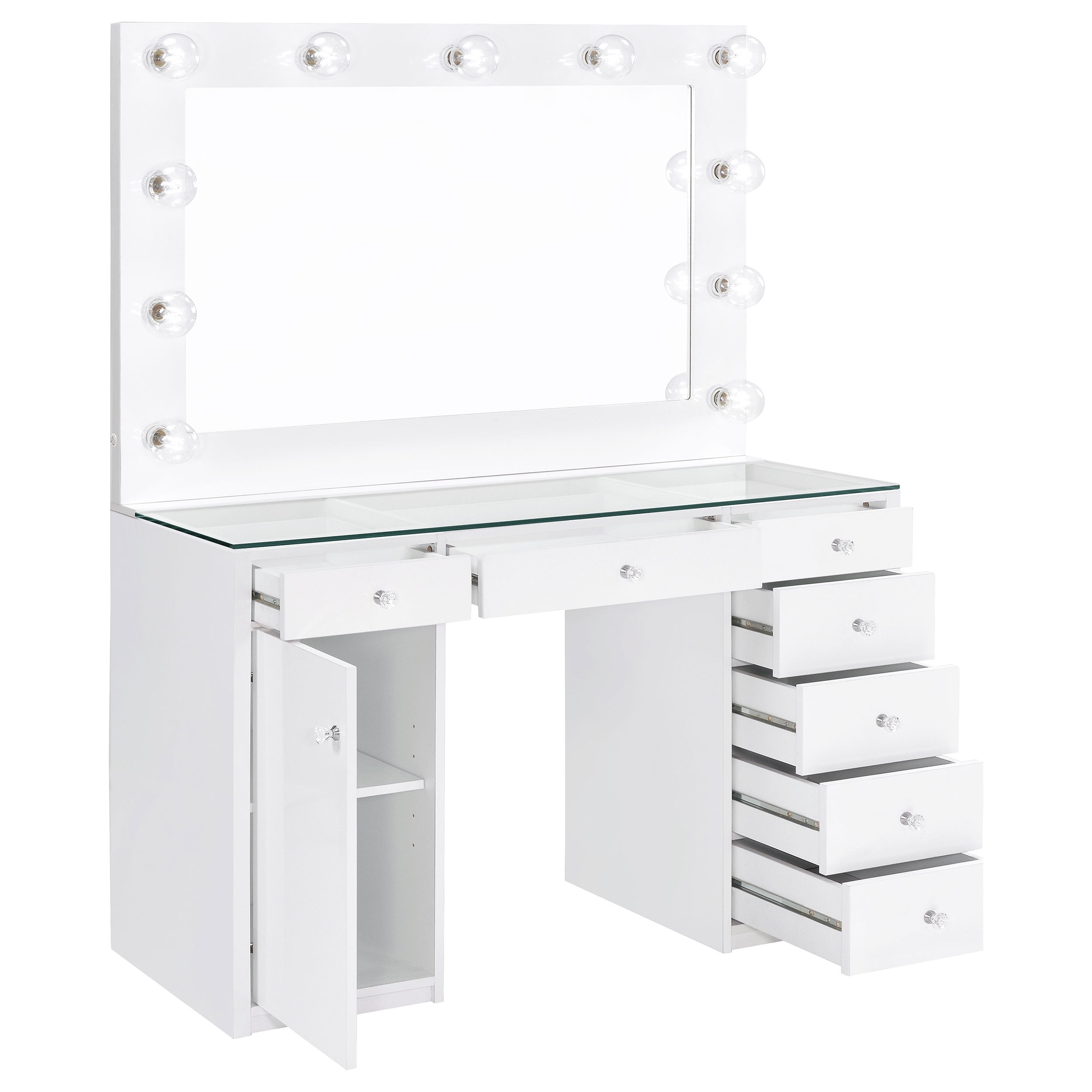 Acena Makeup Vanity Table with LED Mirror - Luxury Home Furniture (MI)