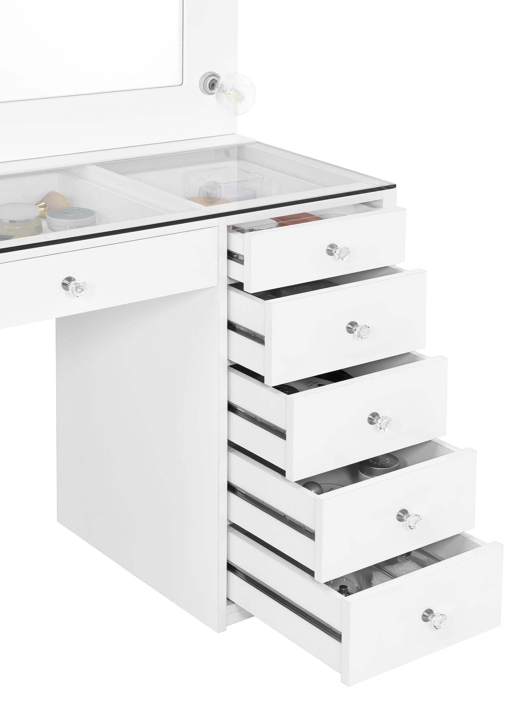 Acena Makeup Vanity Table with LED Mirror - Luxury Home Furniture (MI)