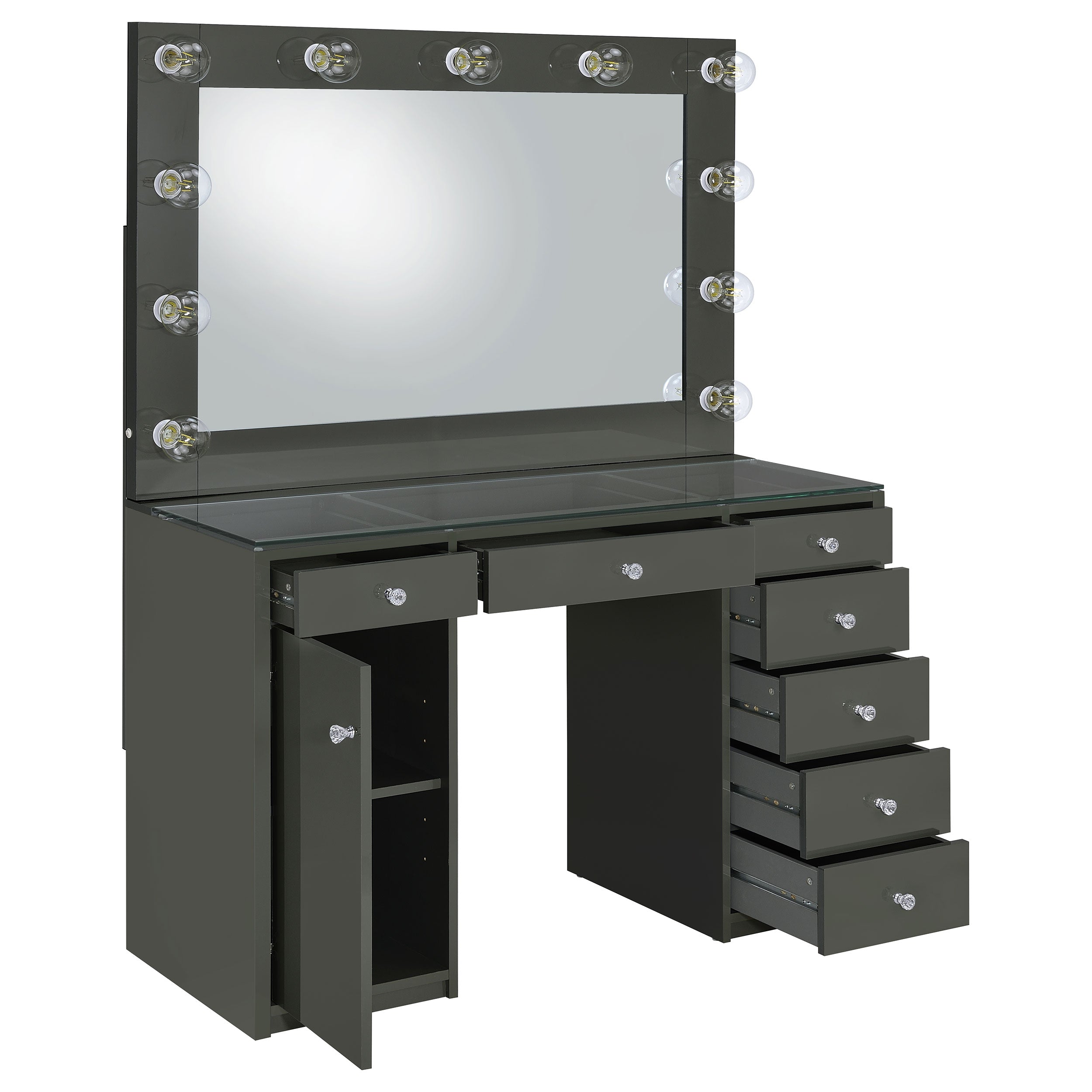 Acena Makeup Vanity Table with LED Mirror - Luxury Home Furniture (MI)