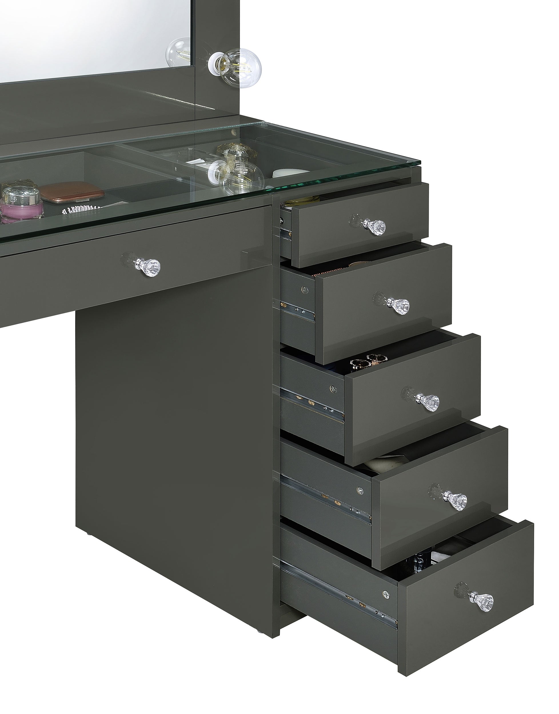 Acena Makeup Vanity Table with LED Mirror - Luxury Home Furniture (MI)