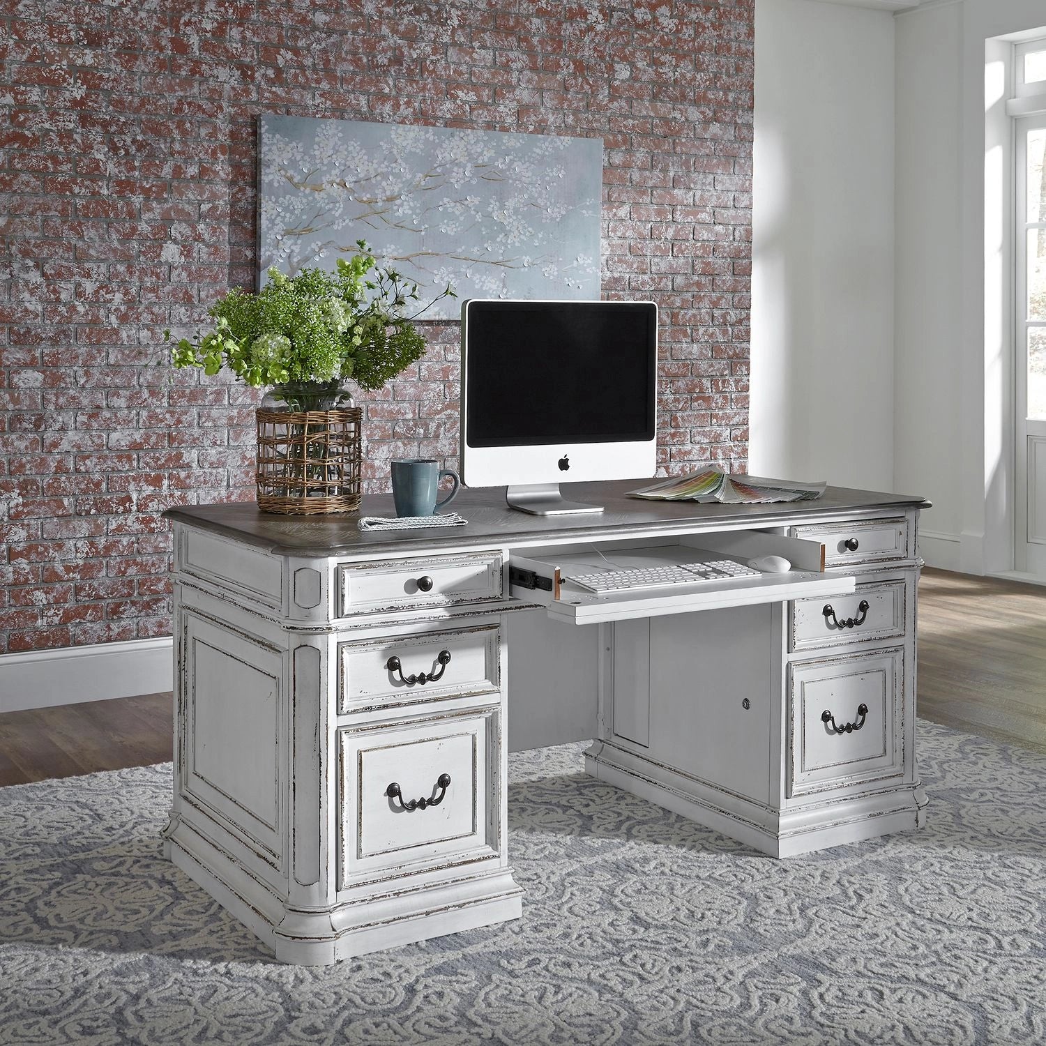 Magnolia Manor Complete 5 Piece Desk image