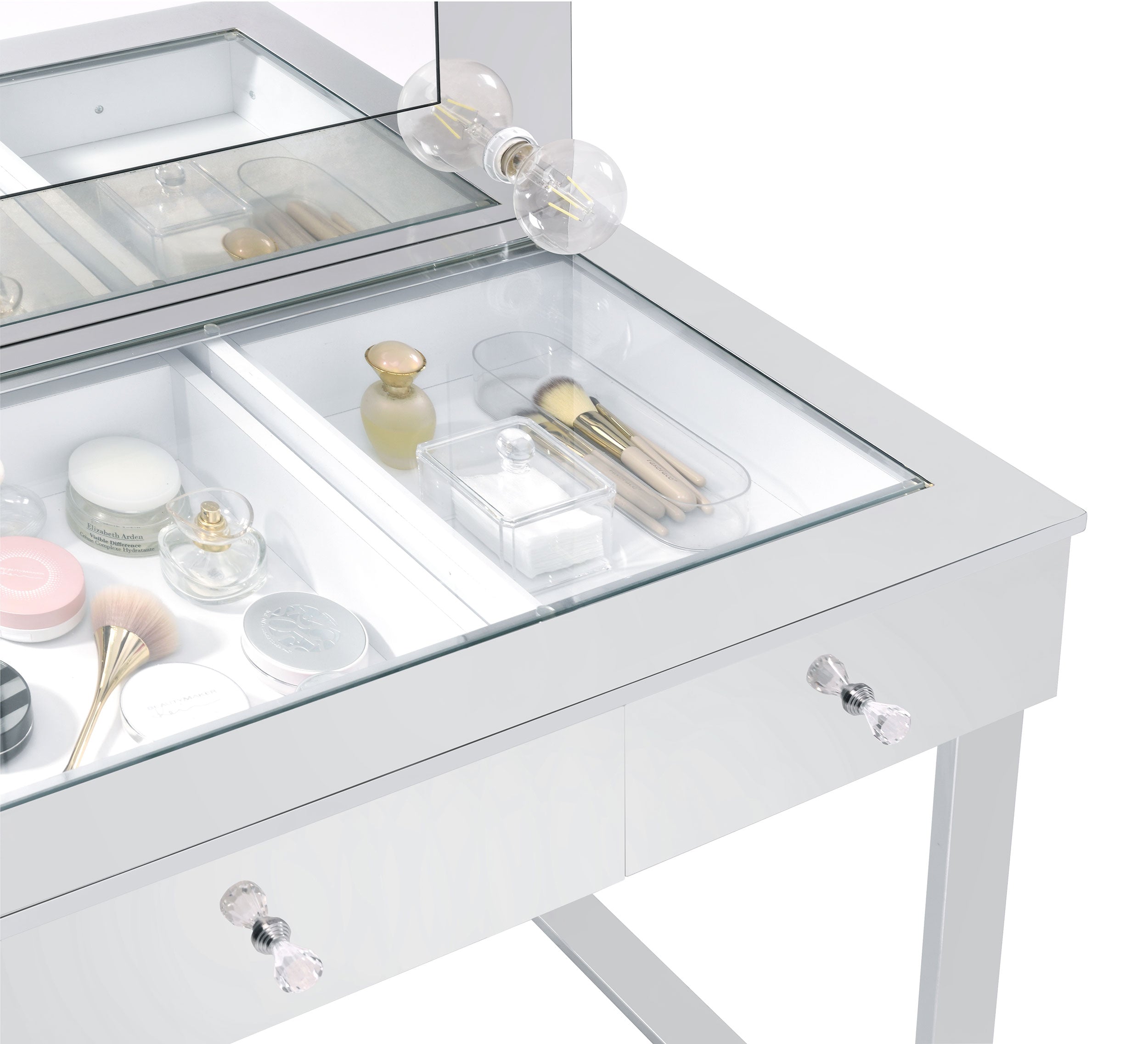 Umbridge Makeup Vanity Table with LED Mirror - Luxury Home Furniture (MI)