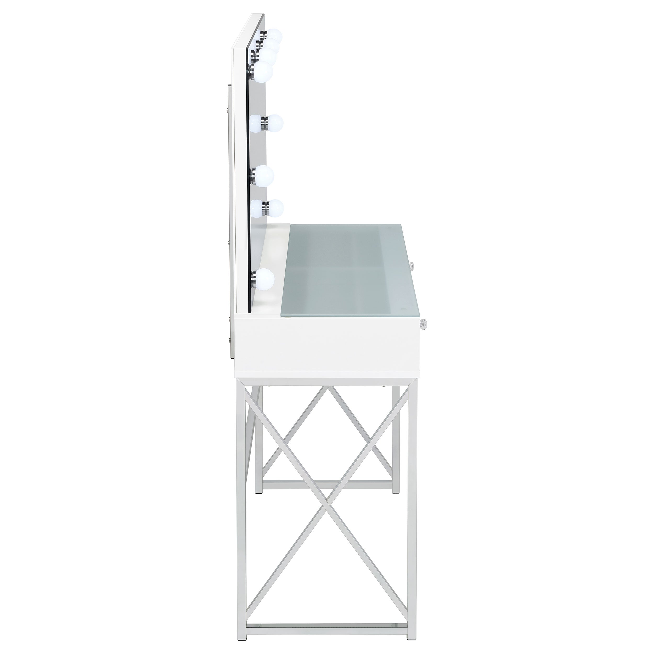 Eliza Makeup Vanity Table with LED Mirror and Stool - Luxury Home Furniture (MI)