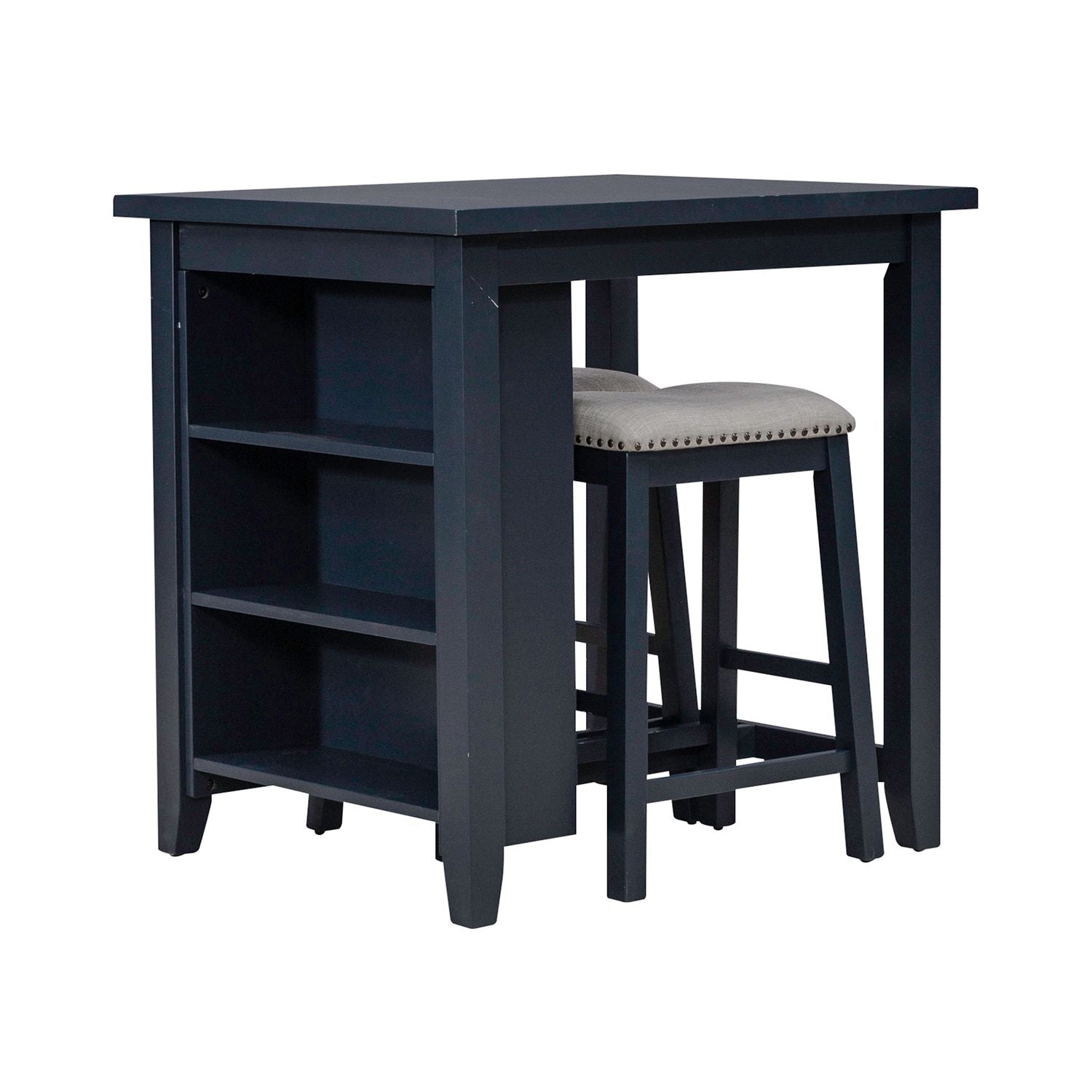 Brook Creek 3 Piece Counter Set - Navy - Luxury Home Furniture (MI)