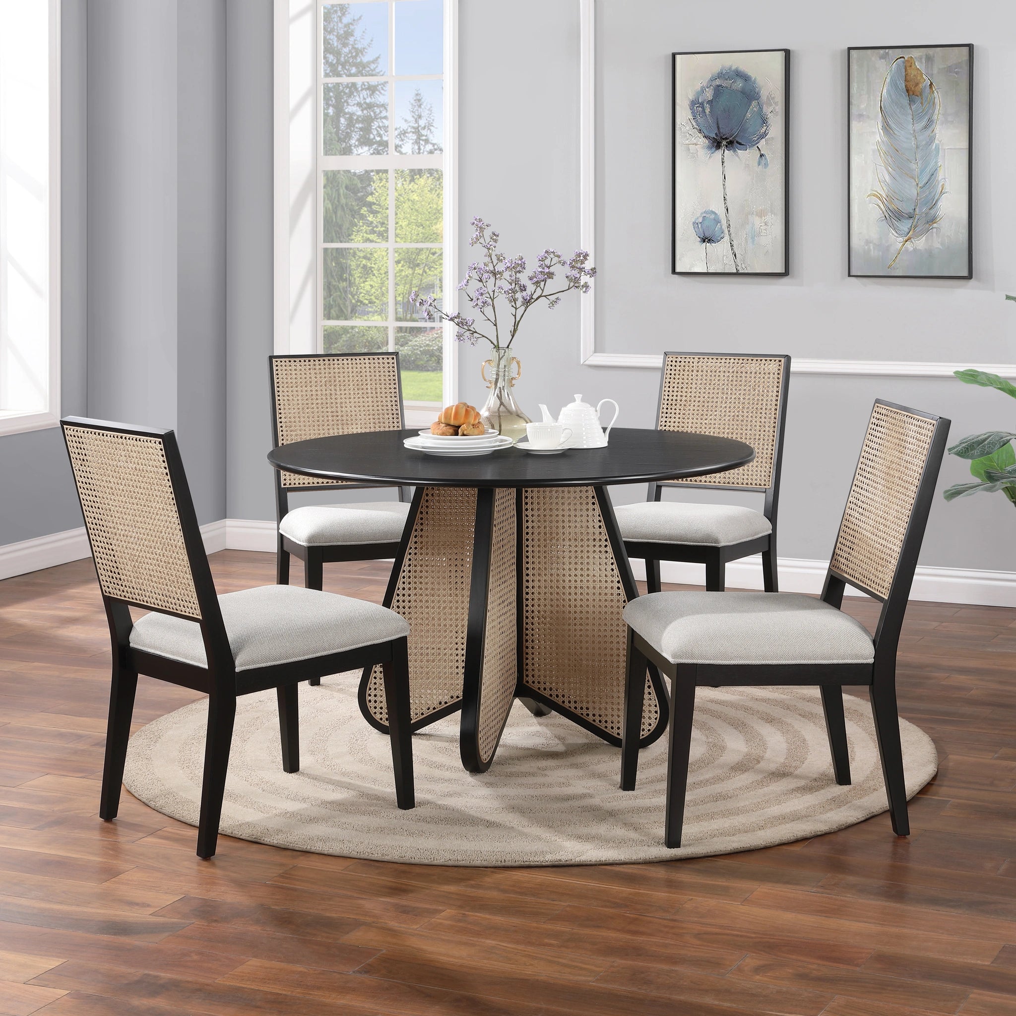 Lucid Black Velvet Dining Chair