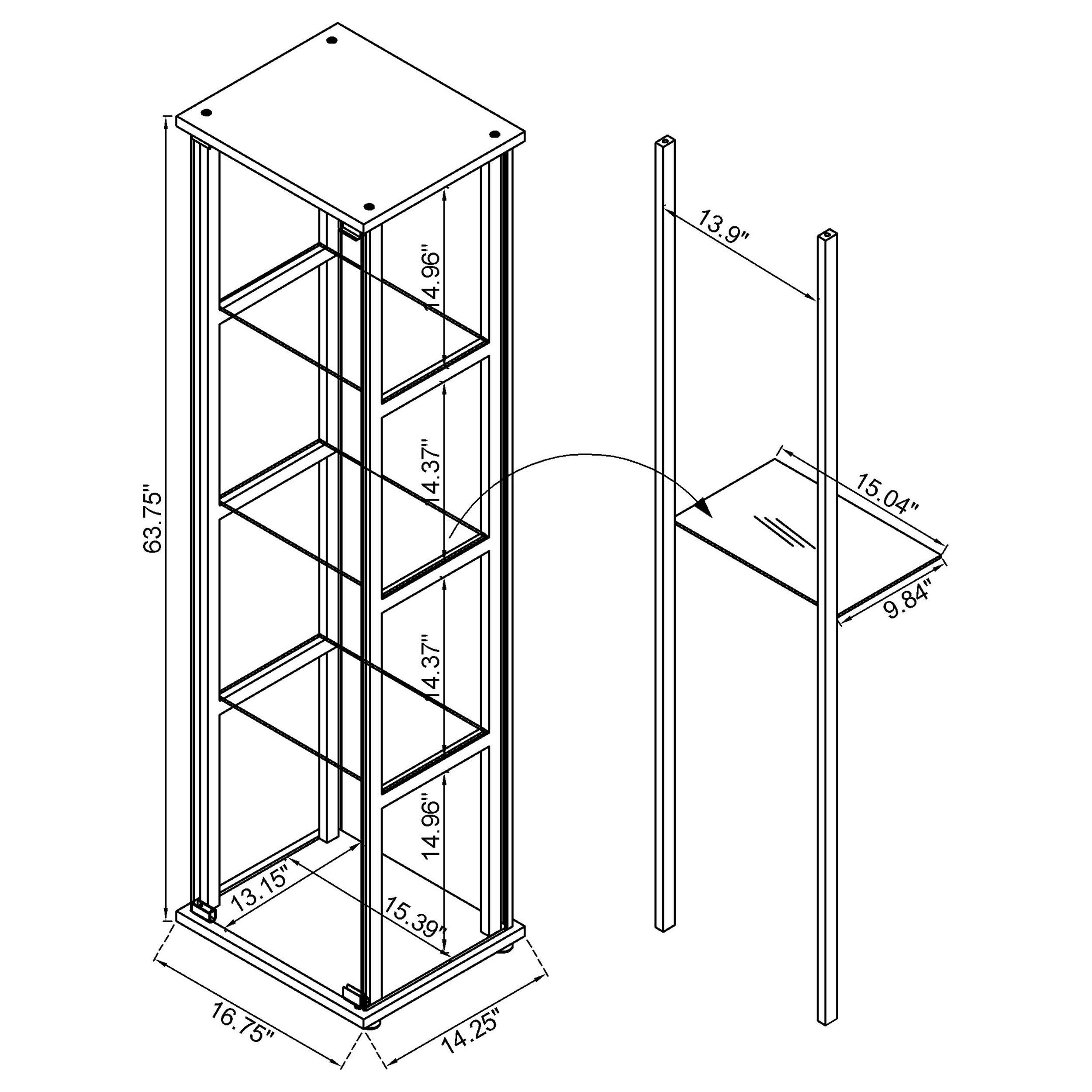 Cyclamen Curio Cabinet - Luxury Home Furniture (MI)