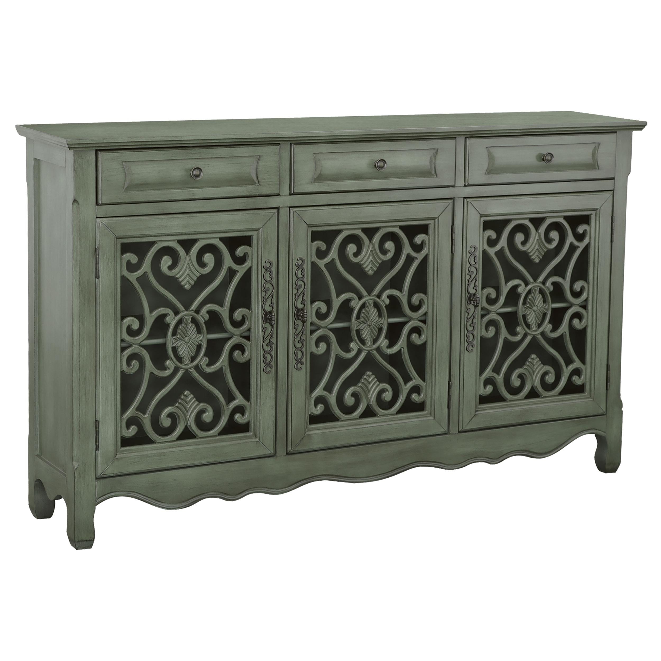 Madeline 3-door Accent Cabinet Antique Green - Luxury Home Furniture (MI)