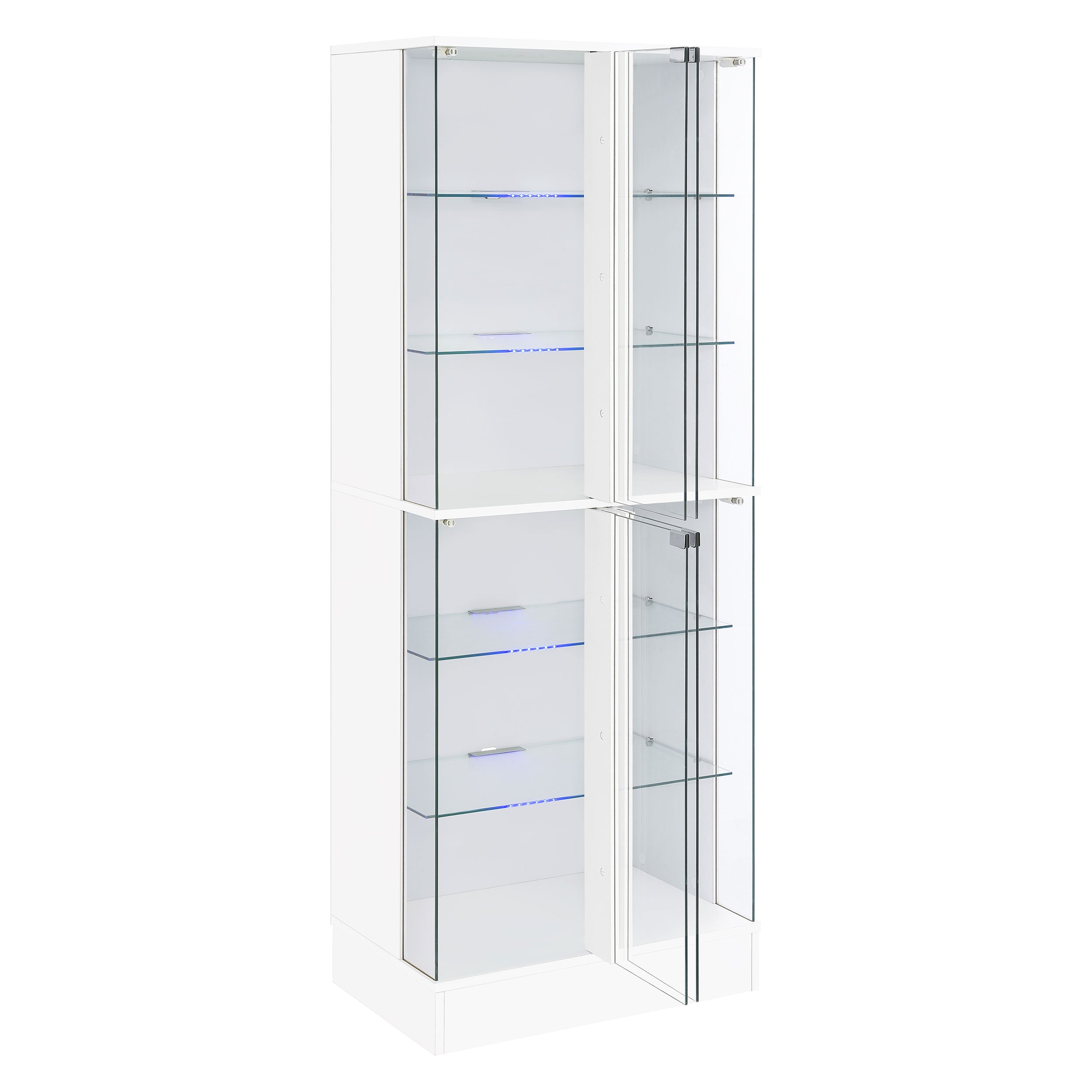 Cabra Curio Cabinet with LED Lighting - Luxury Home Furniture (MI)
