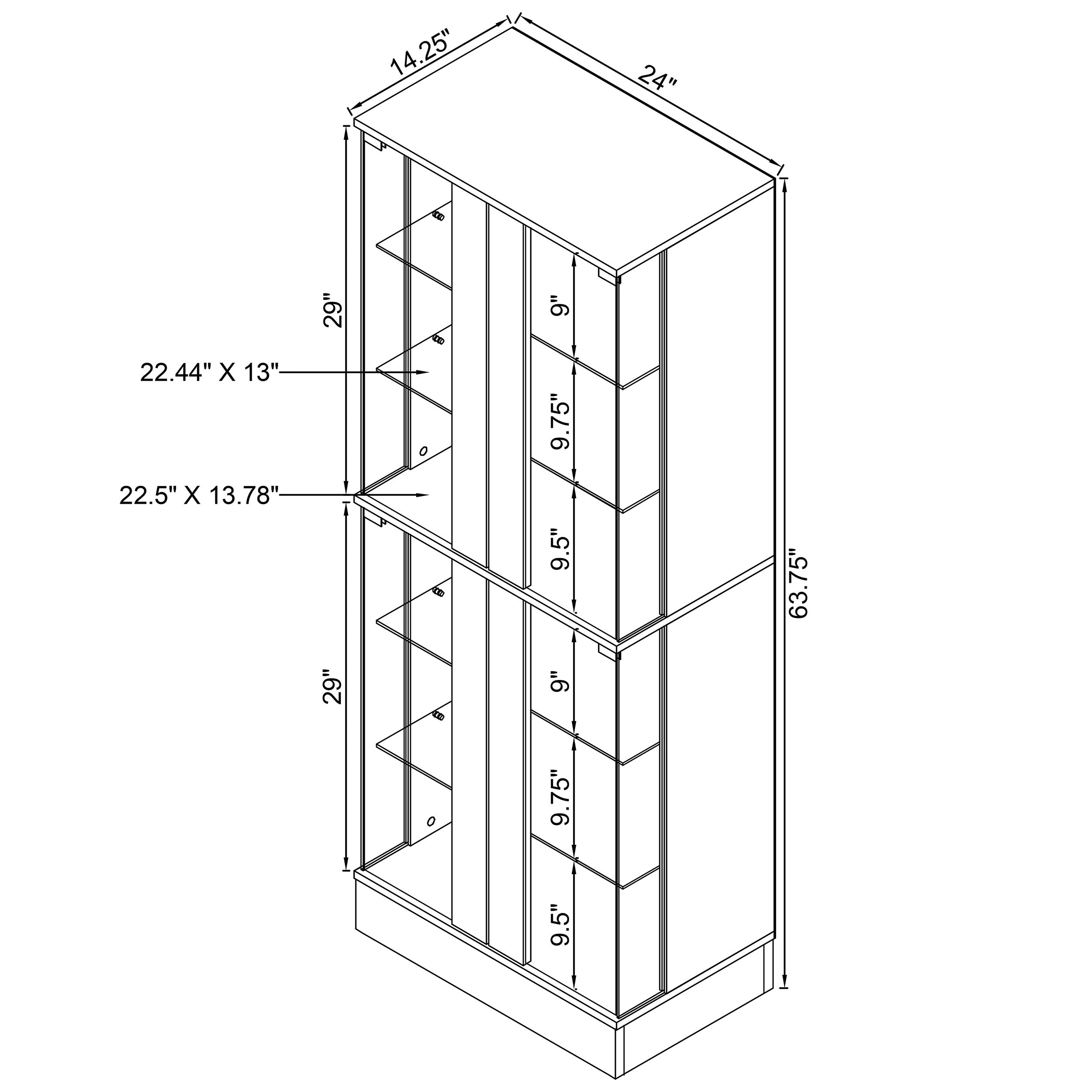 Cabra Curio Cabinet with LED Lighting - Luxury Home Furniture (MI)