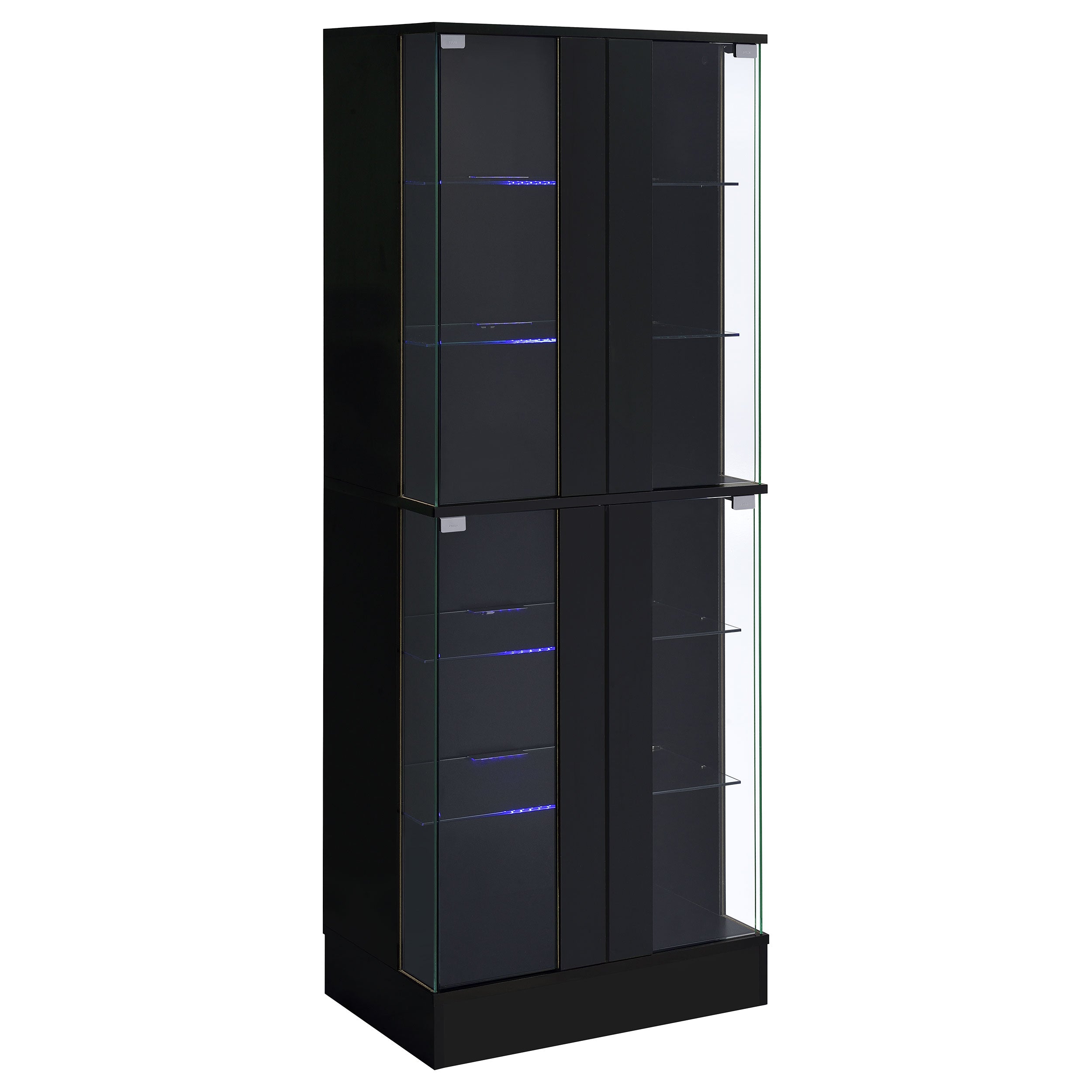 Cabra Curio Cabinet with LED Lighting - Luxury Home Furniture (MI)