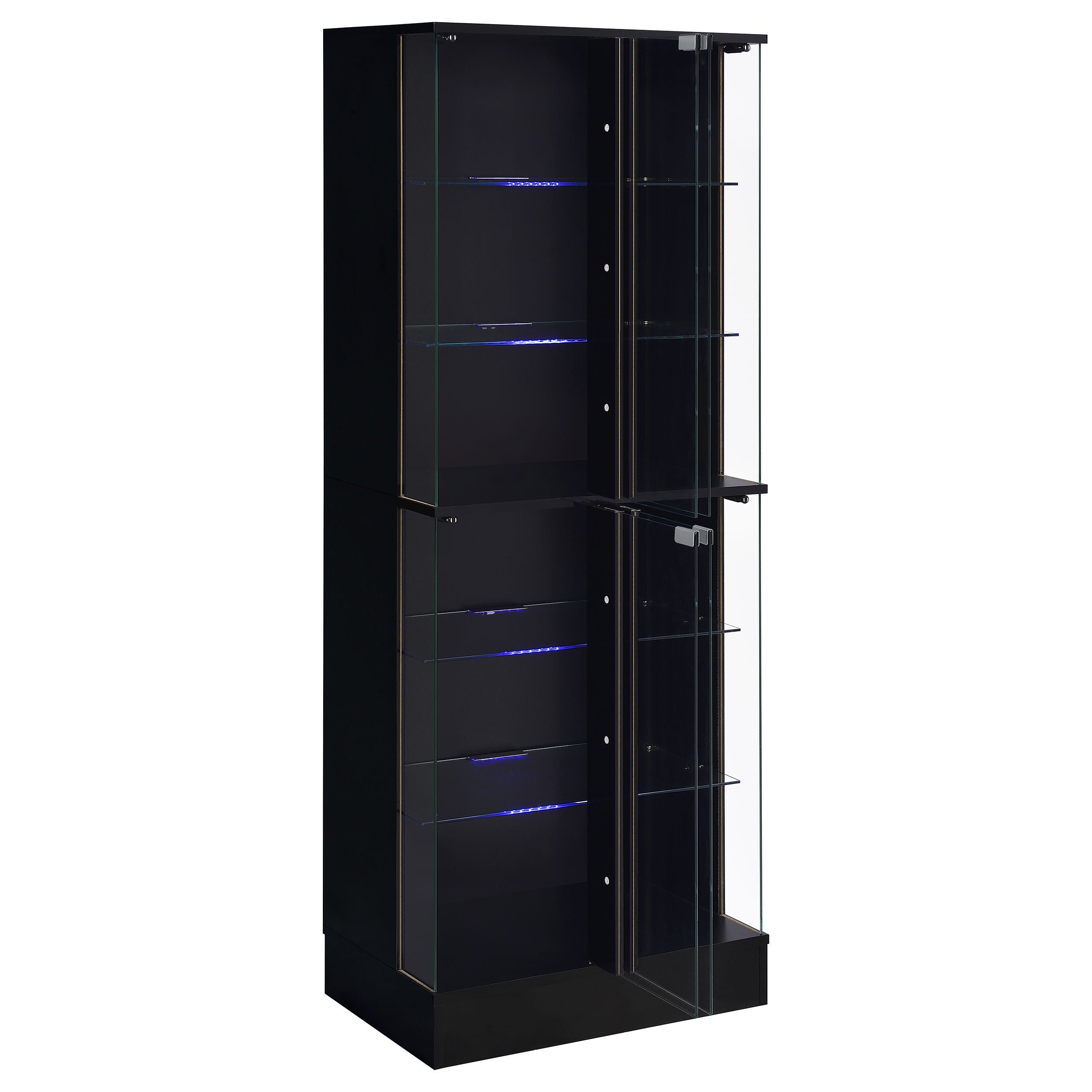 Cabra Curio Cabinet with LED Lighting - Luxury Home Furniture (MI)