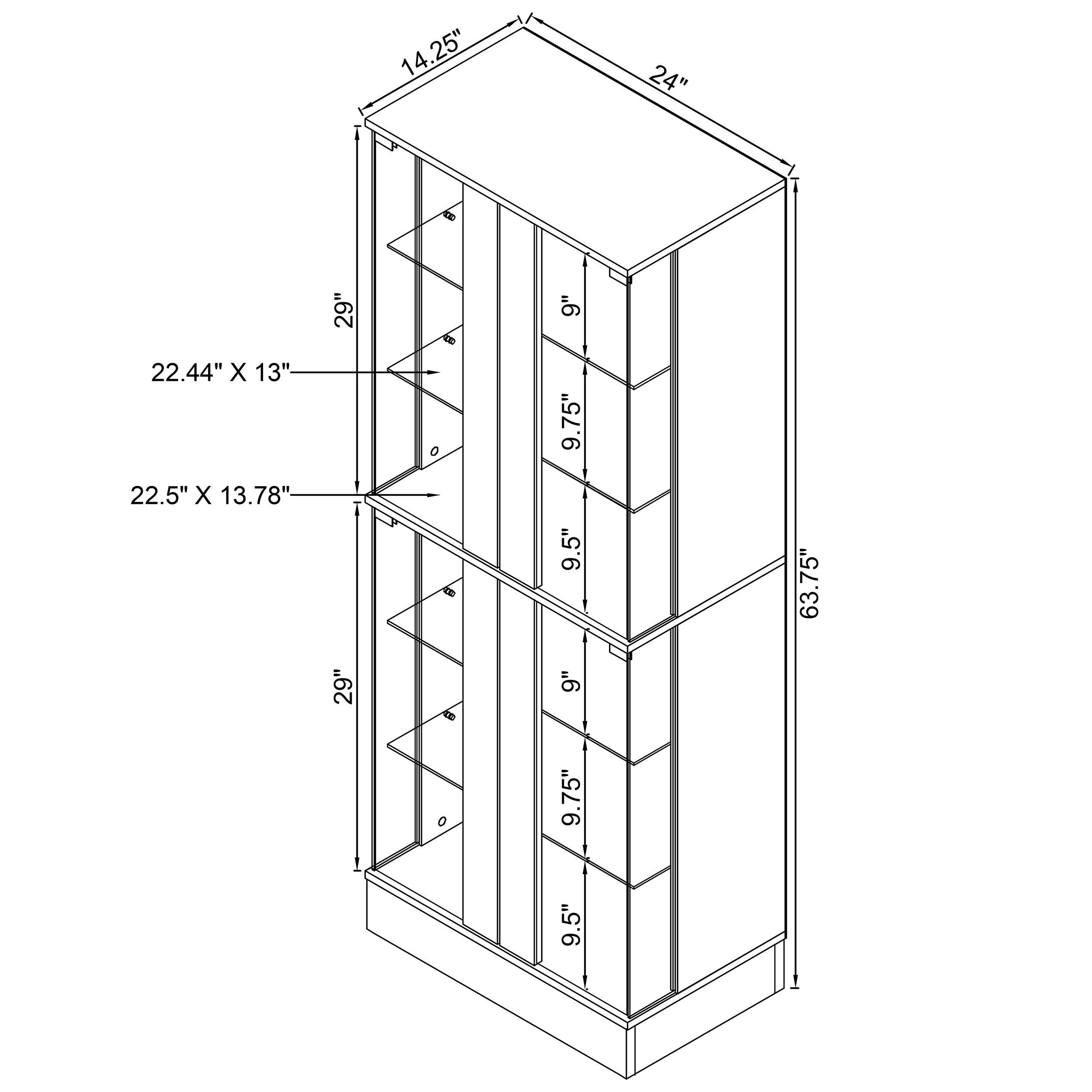 Cabra Curio Cabinet with LED Lighting - Luxury Home Furniture (MI)