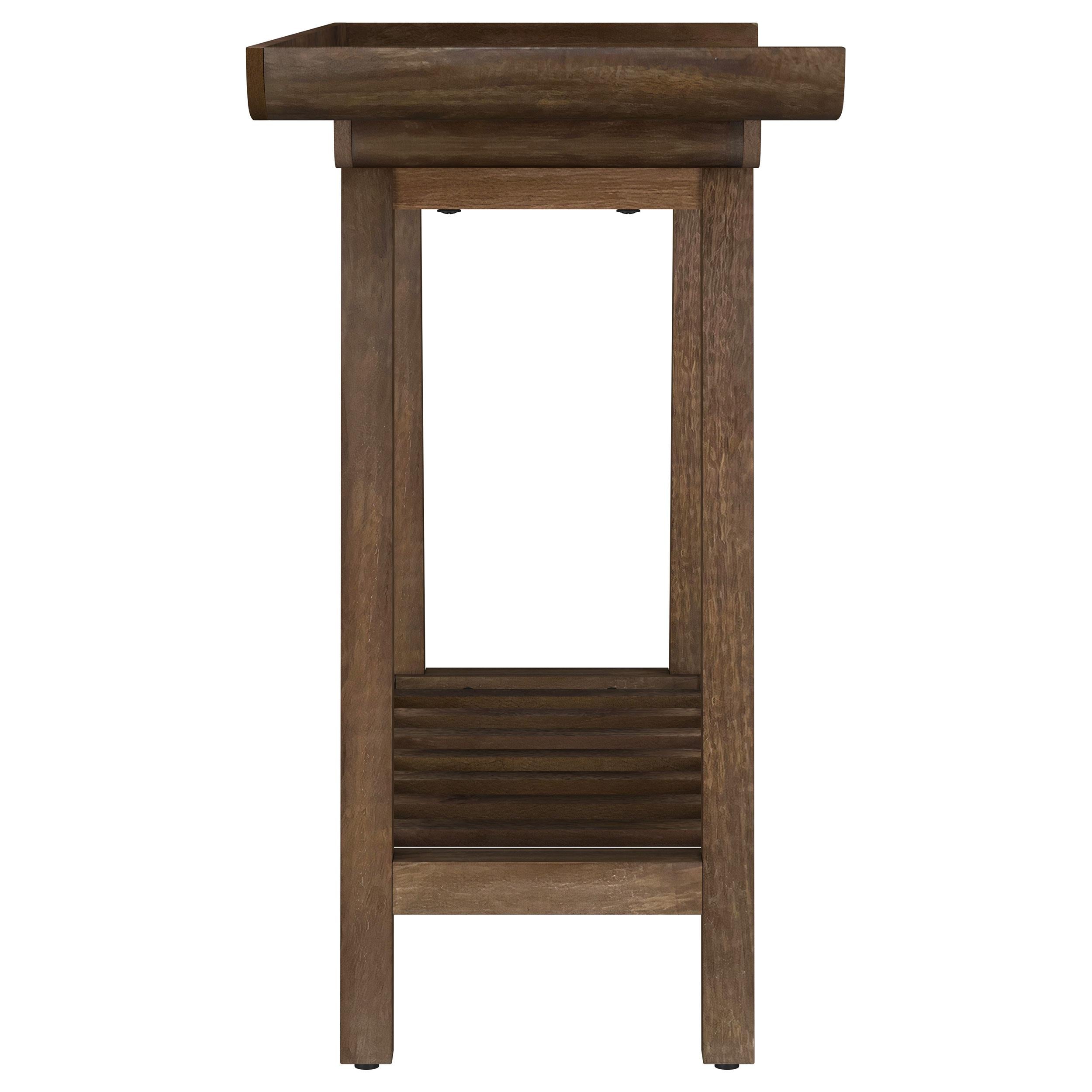 Ornelas 46-inch Console Table with Slatted Shelf Mango Brown - Luxury Home Furniture (MI)