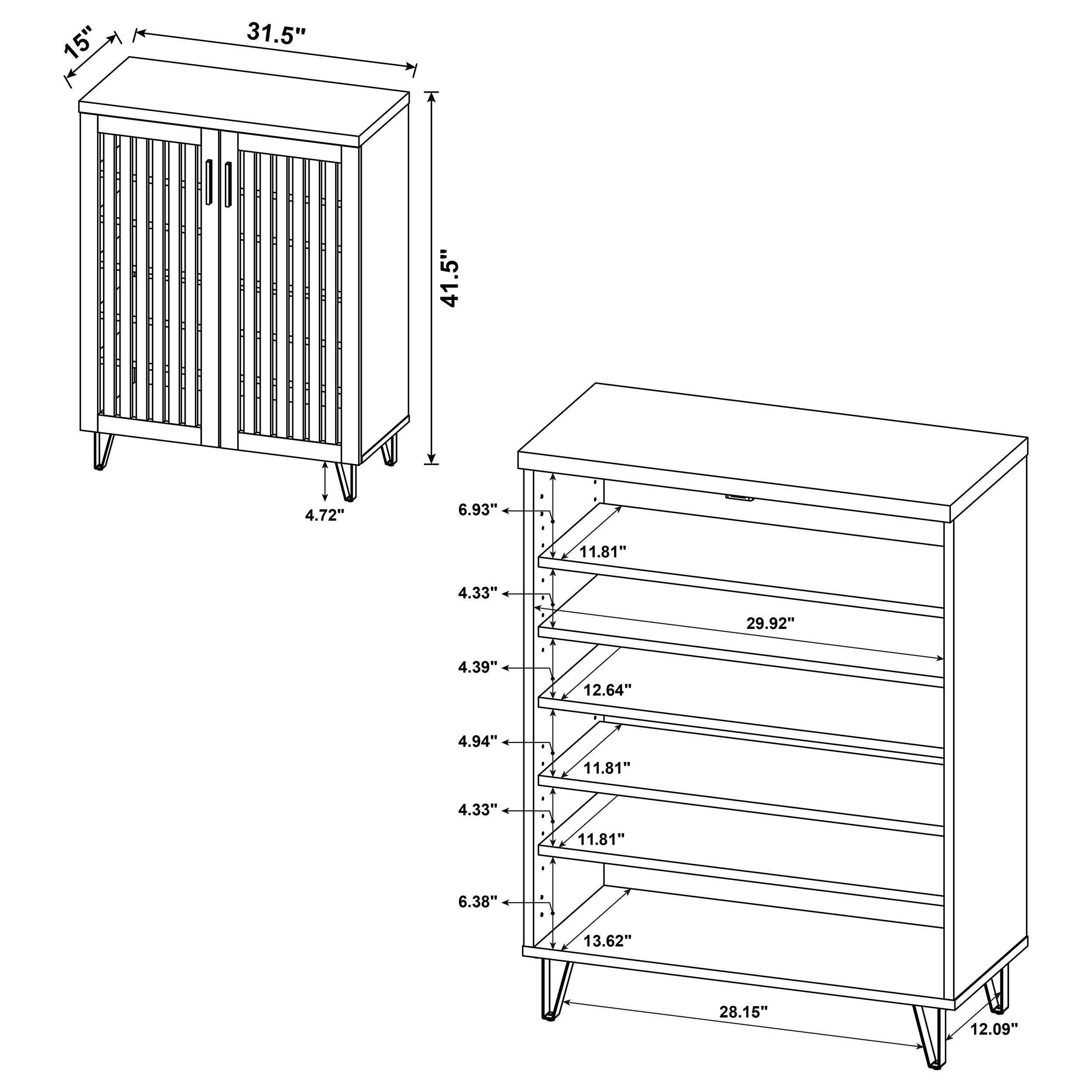 Brixton Shoe Cabinets - Luxury Home Furniture (MI)