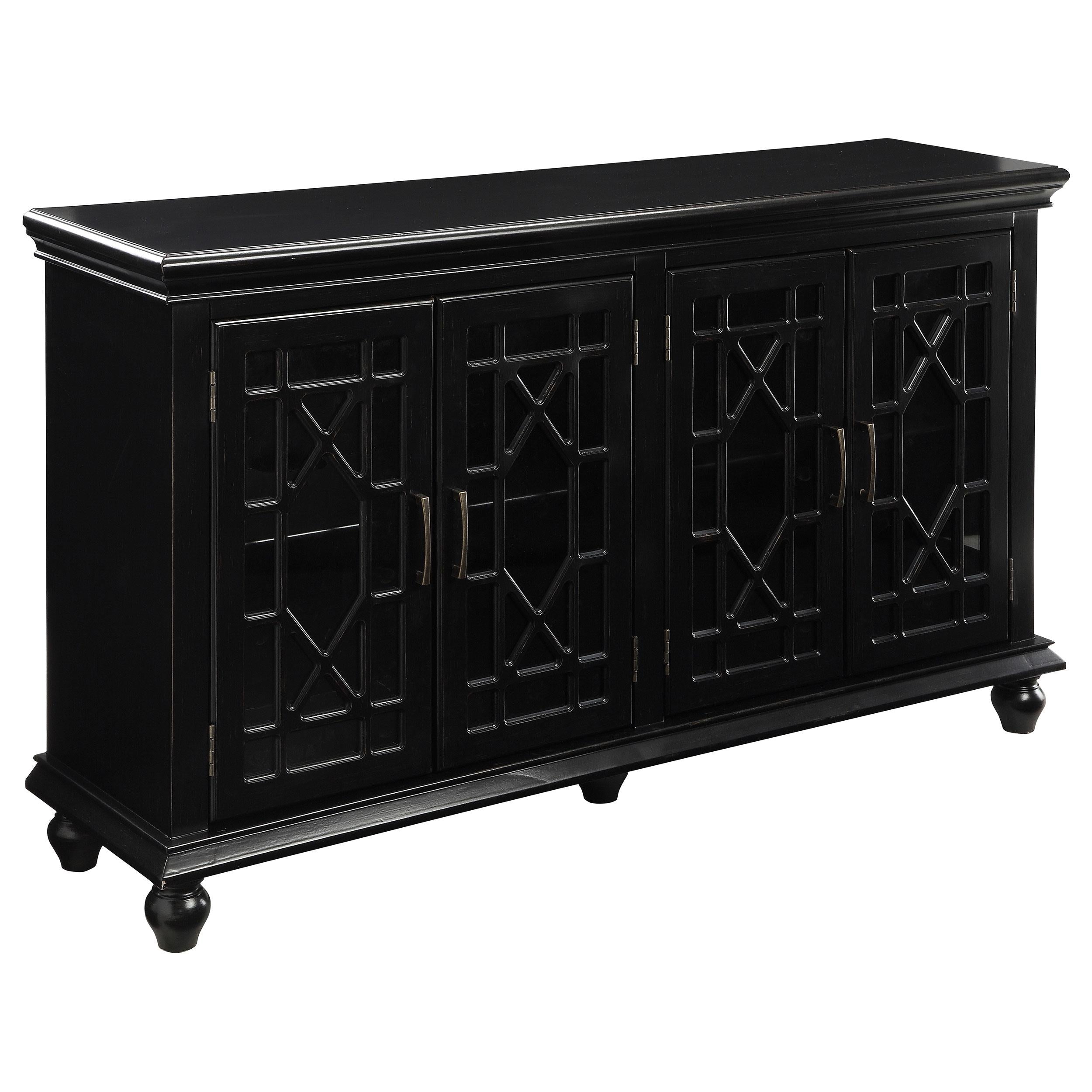 Kovu 4-door Accent Cabinet Black - Luxury Home Furniture (MI)