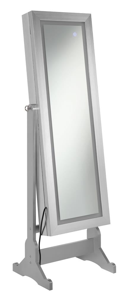 Moore Jewelry Cheval Mirror Silver - Luxury Home Furniture (MI)