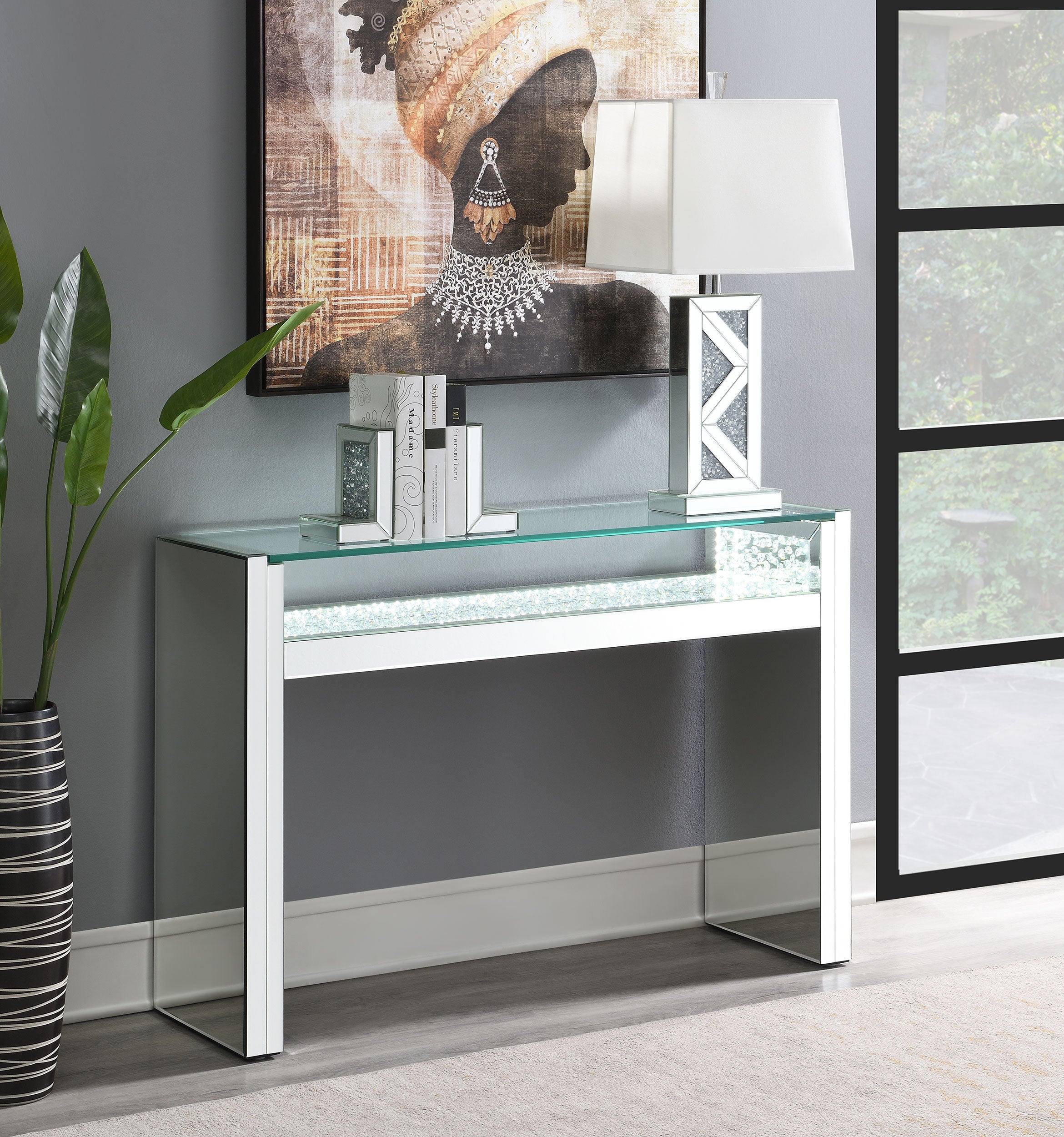 Edna Console Table with LED Lighting - Luxury Home Furniture (MI)