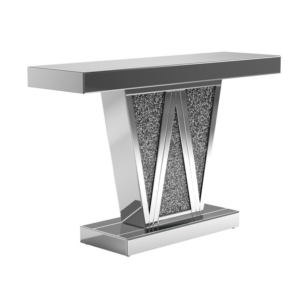 Crocus Rectangular Console Table Silver - Luxury Home Furniture (MI)