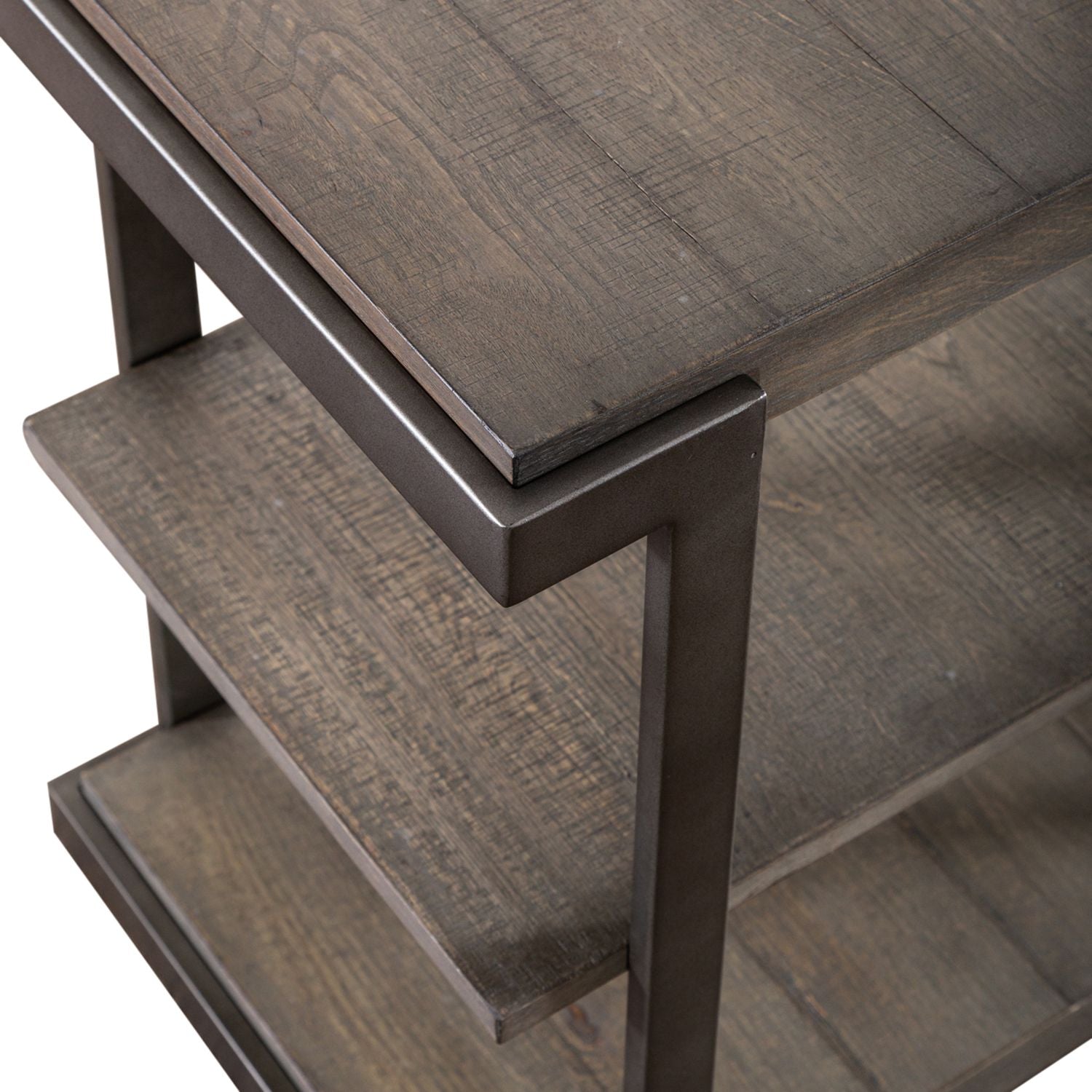 Modern View Tiered End Table in Gray - Luxury Home Furniture (MI)