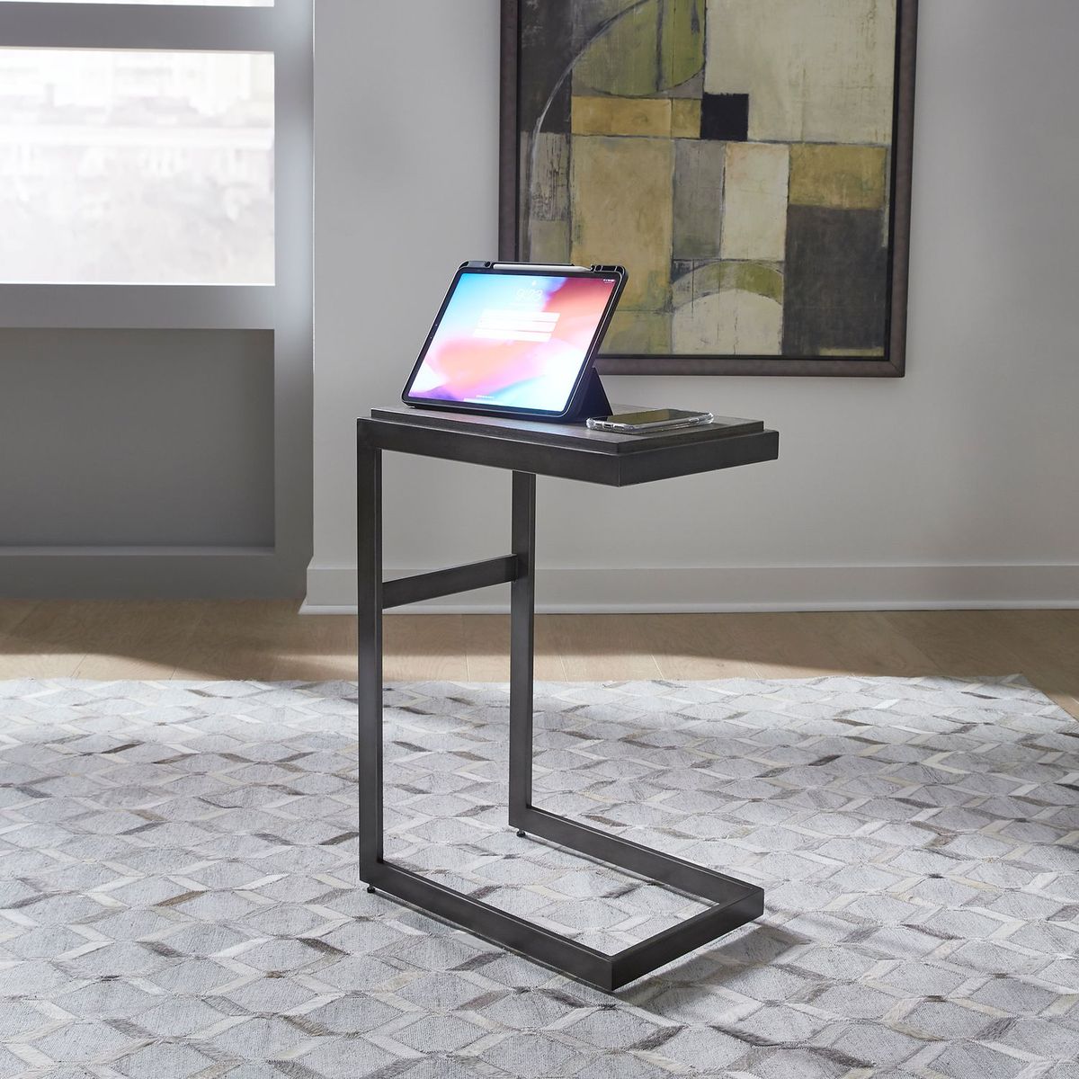 Liberty Furniture Modern View Laptop Table in Gray - Luxury Home Furniture (MI)