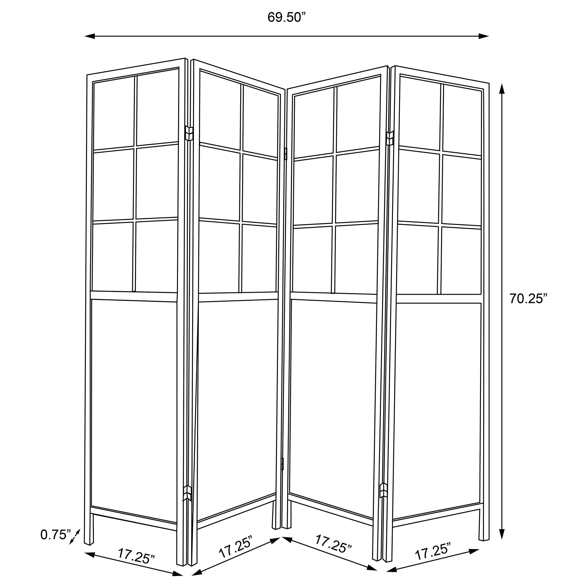 Edwards Four-Panel Room Divider - Luxury Home Furniture (MI)