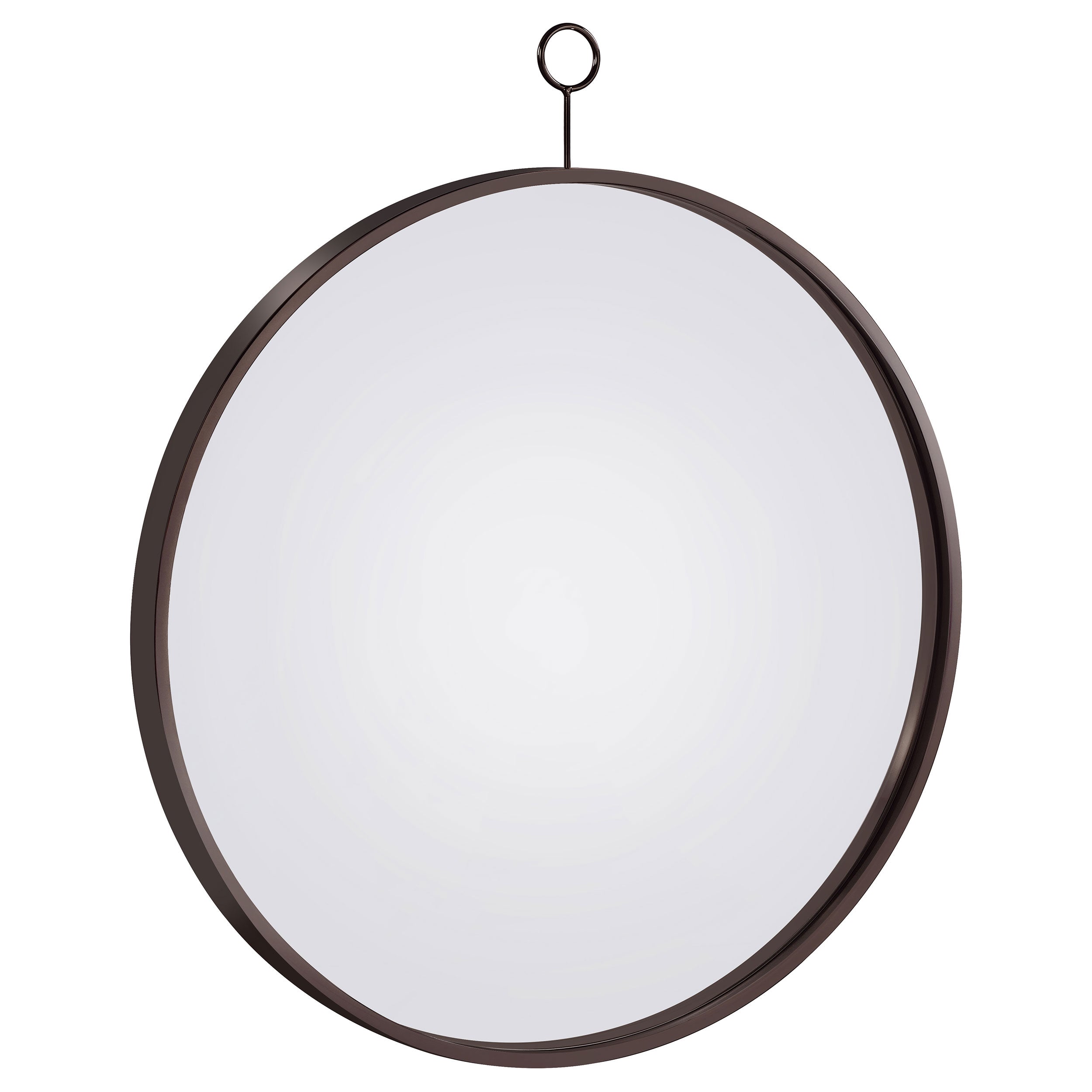 Gwyneth Round Wall Mirror Black Nickel - Luxury Home Furniture (MI)