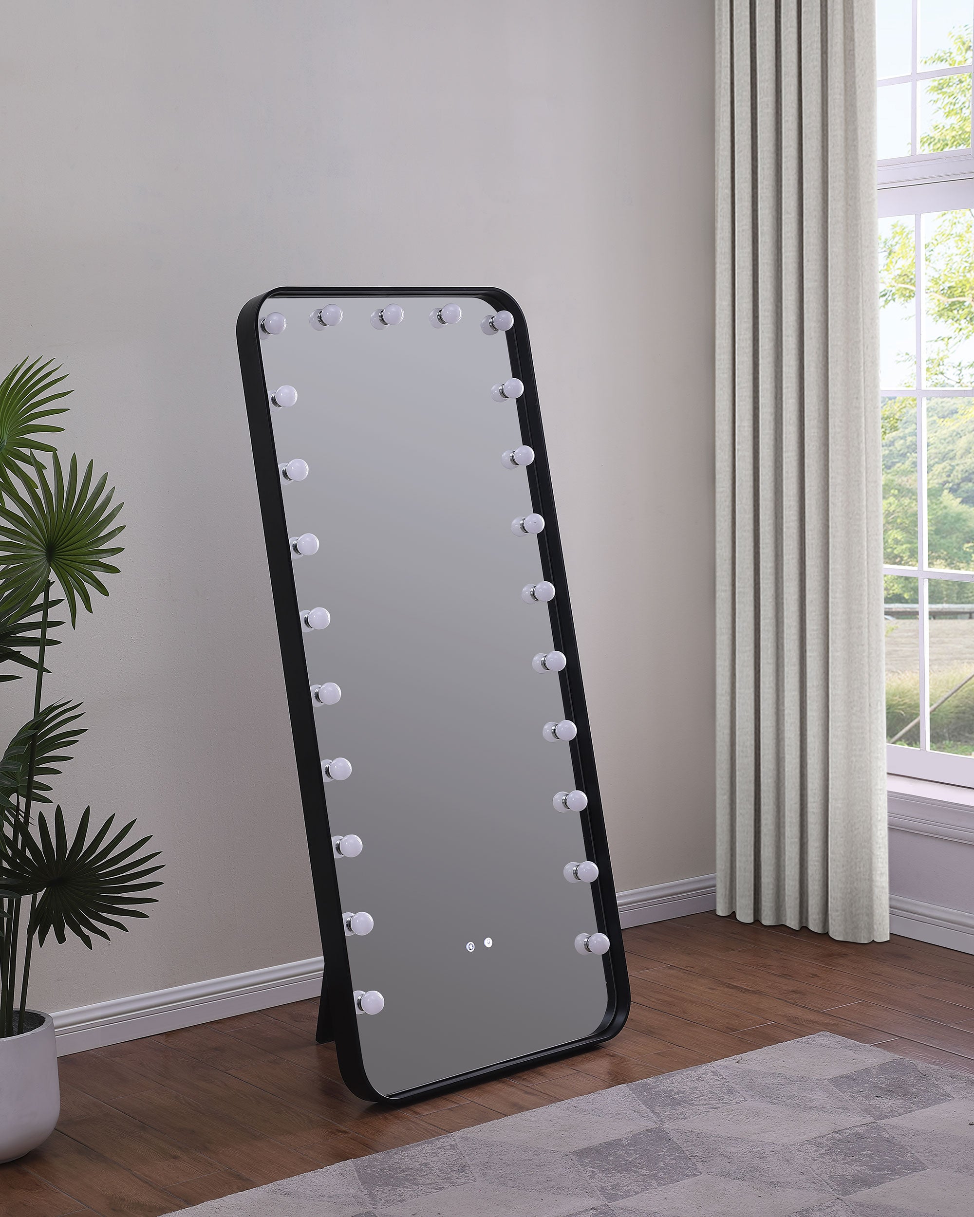 Canton Standing Mirror with LED Lighting and Bluetooth Speaker - Luxury Home Furniture (MI)