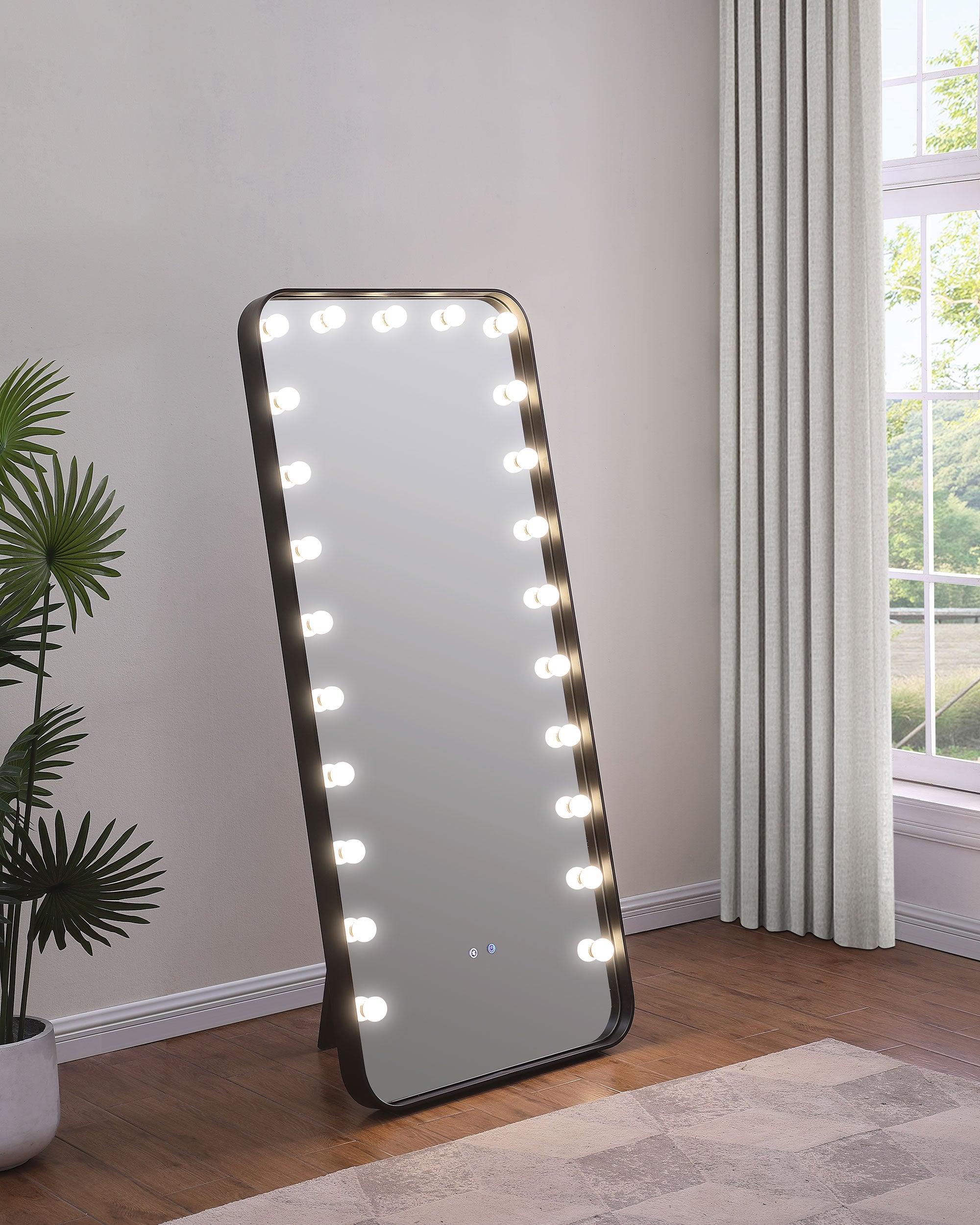 Canton Standing Mirror with LED Lighting and Bluetooth Speaker - Luxury Home Furniture (MI)
