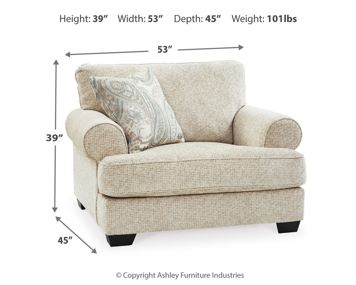 Monaghan Oversized Chair and Ottoman - Luxury Home Furniture (MI)