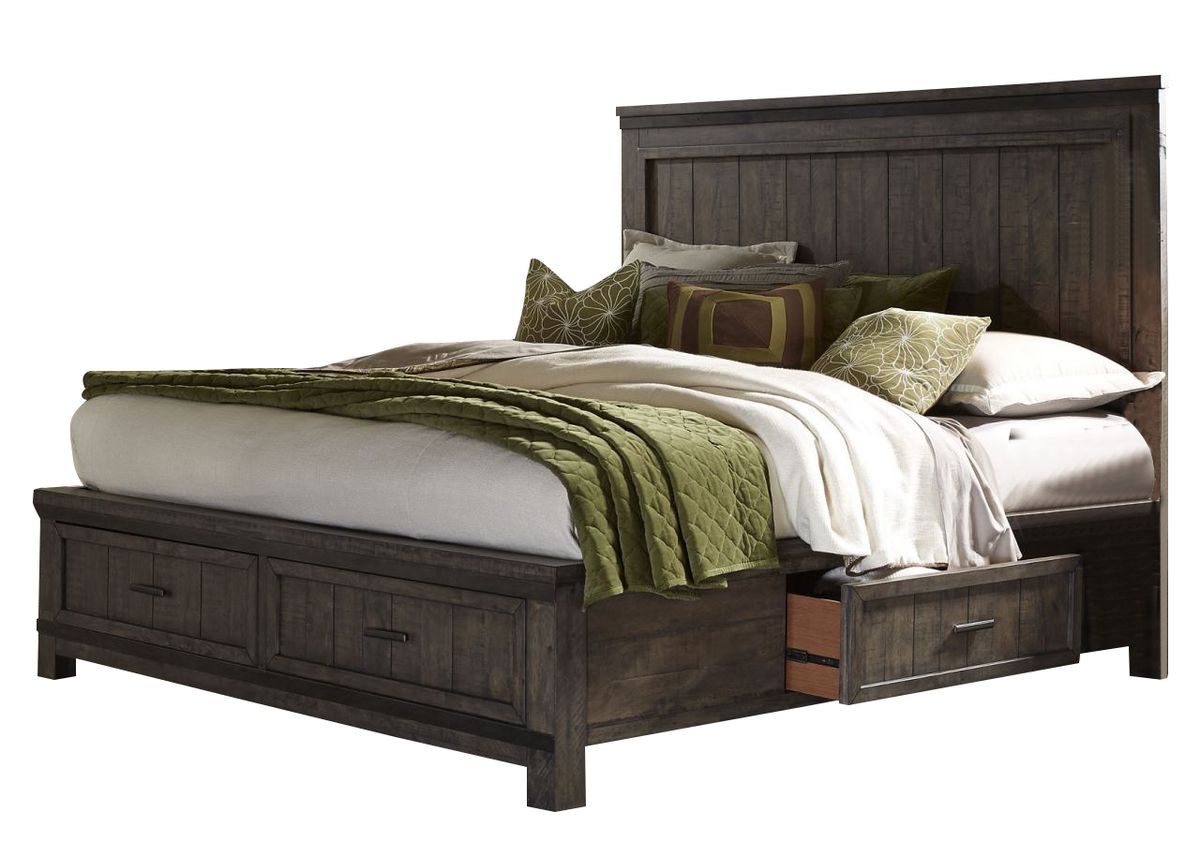 Liberty Thornwood Hills King Two Sided Storage Bed in Rock Beaten Gray 759-BR-K2S image