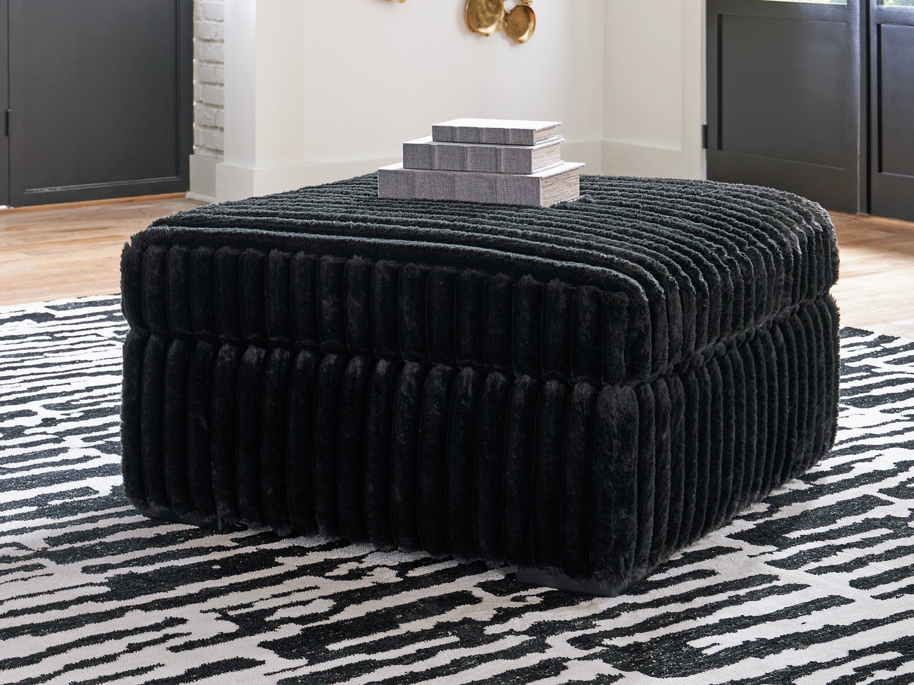 Midnight-Madness Oversized Accent Ottoman - Luxury Home Furniture (MI)