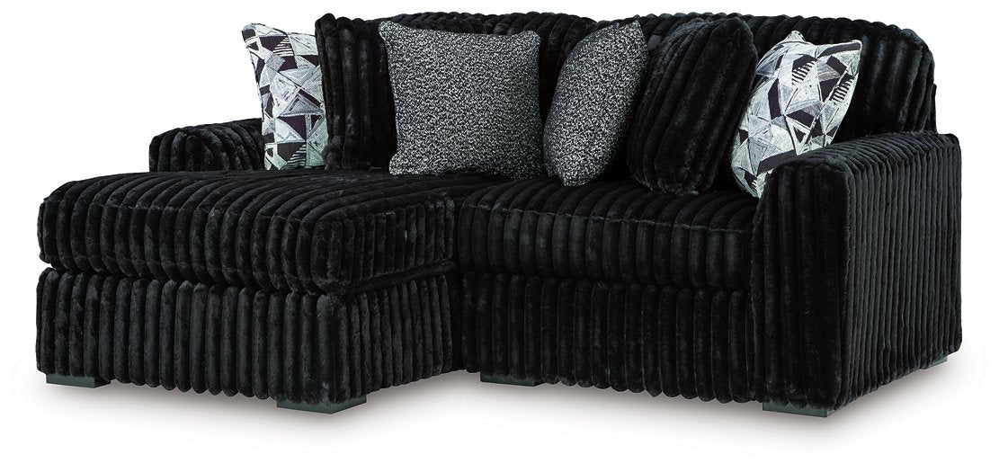Midnight-Madness Sectional with Chaise - Luxury Home Furniture (MI)