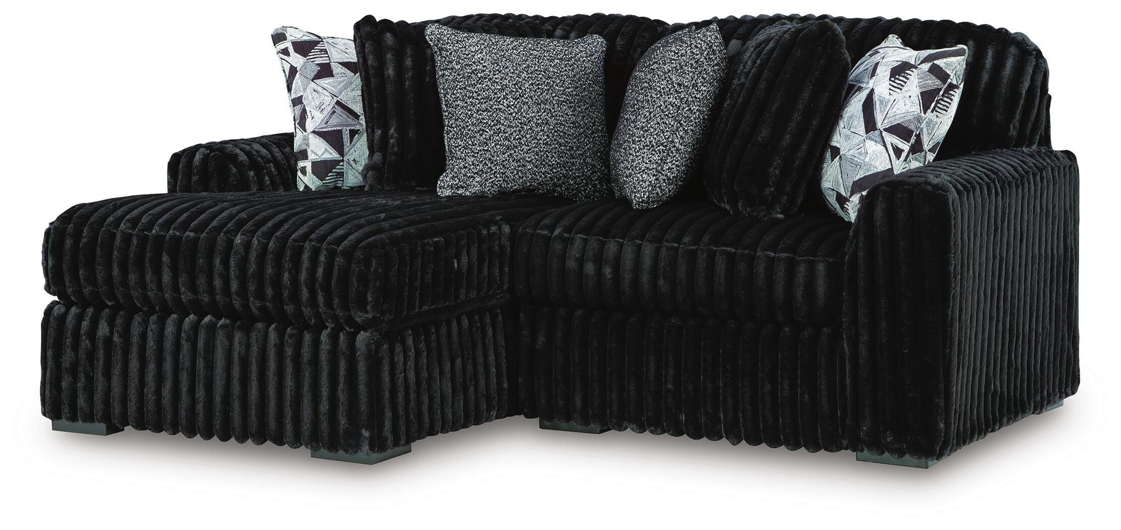 Midnight-Madness Sectional with Chaise - Luxury Home Furniture (MI)