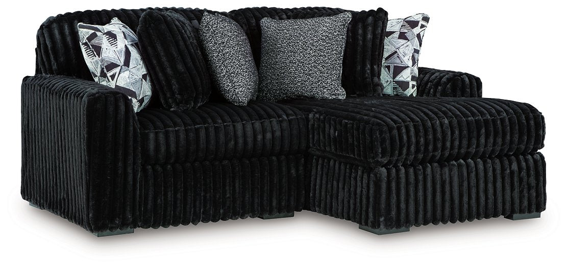 Midnight-Madness Sectional with Chaise - Luxury Home Furniture (MI)
