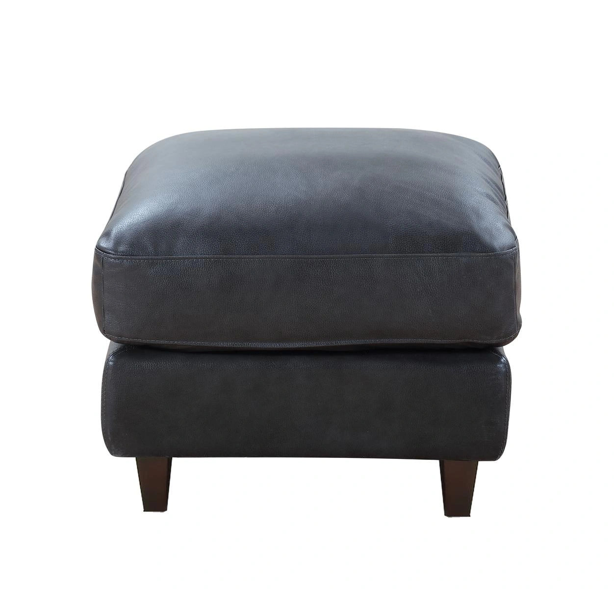 Leather Italia Georgetown-Chino Ottoman in Grey