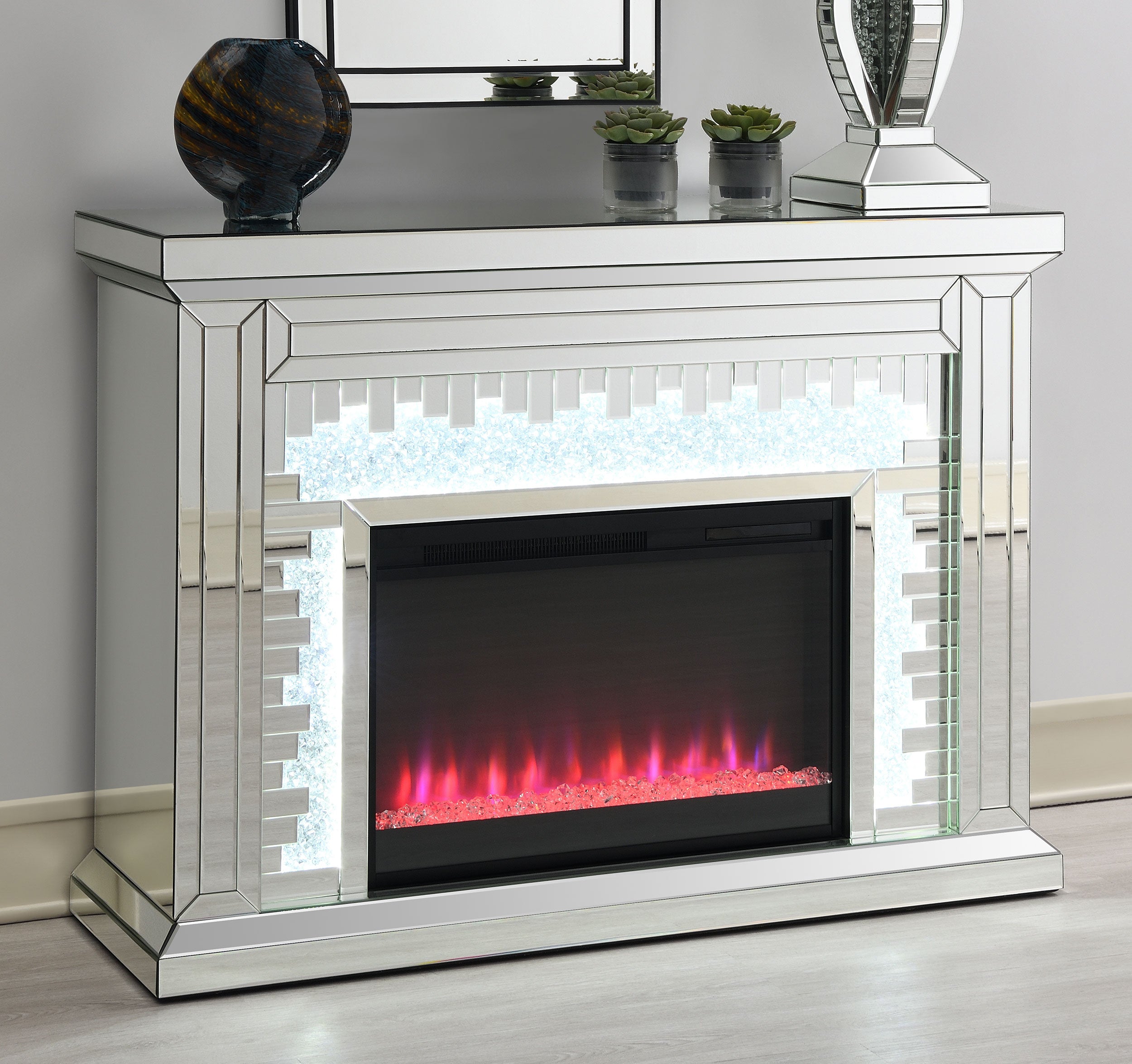 Gilmore Rectangular Freestanding Fireplace Mirror - Luxury Home Furniture (MI)