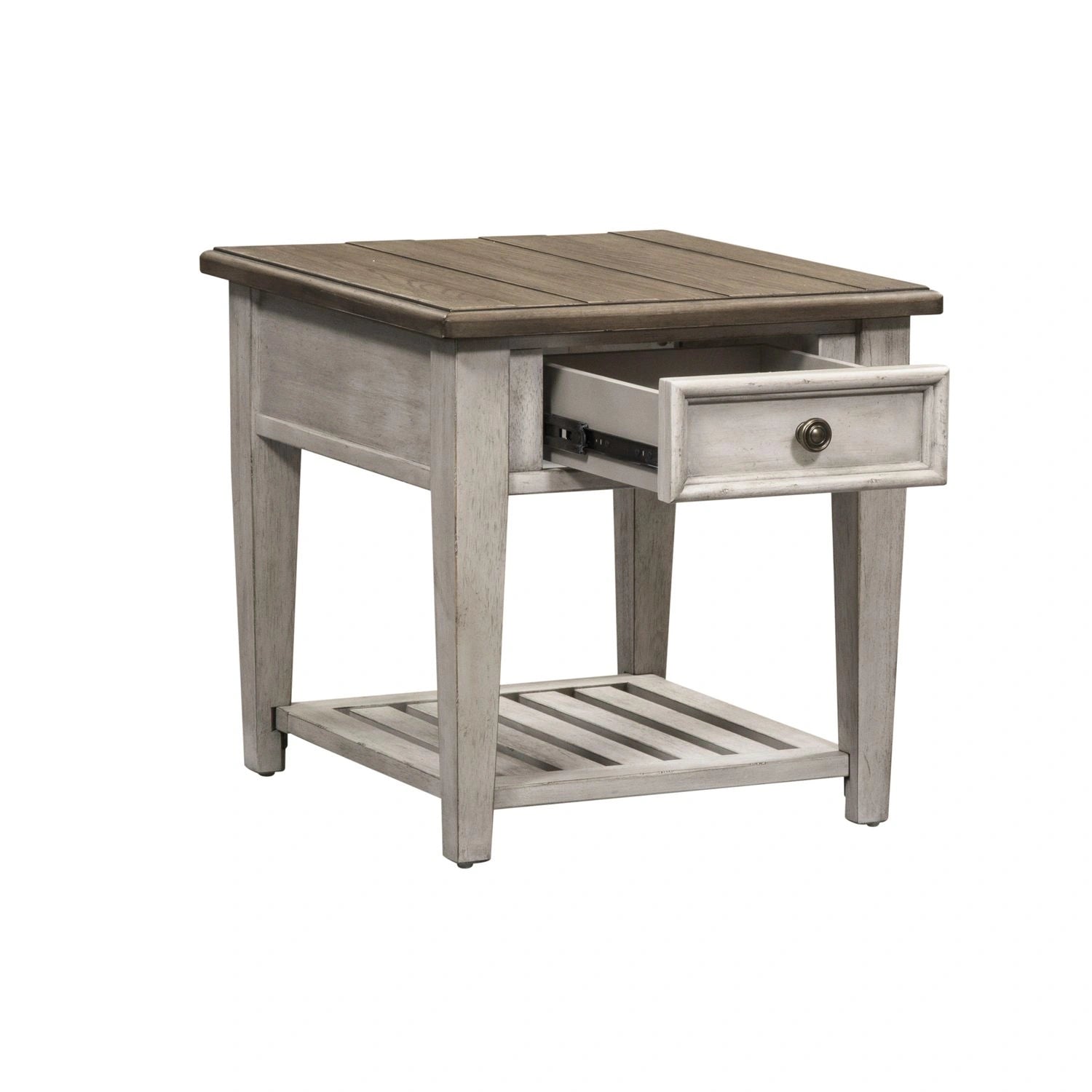 Heartland Drawer End Table in Antique White image