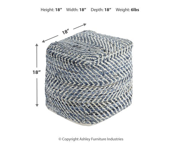 Chevron Pouf - Luxury Home Furniture (MI)