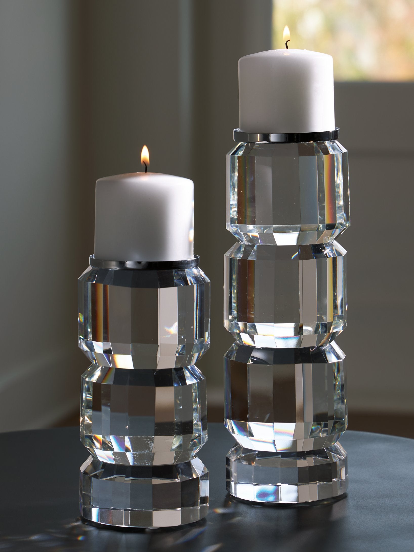 Brentley Candle Holder Set (Set of 2) - Luxury Home Furniture (MI)