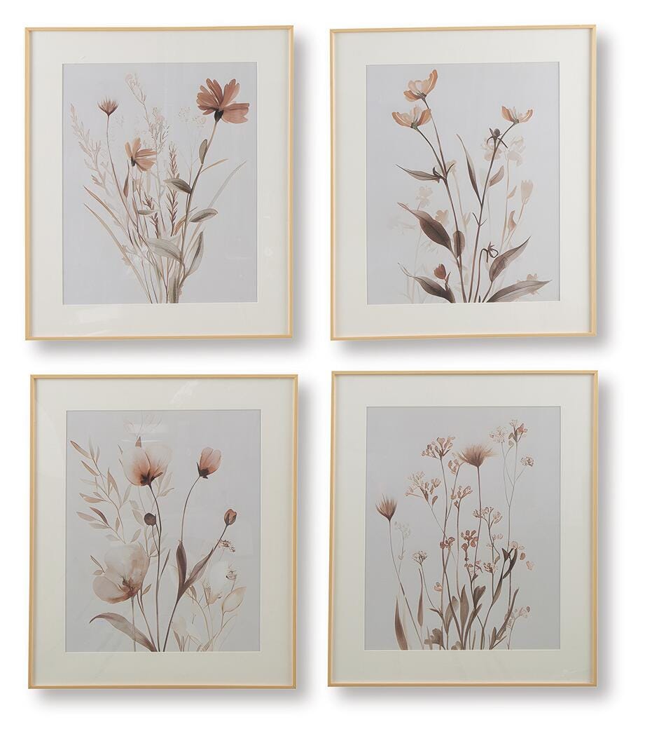 Chettings Wall Art (Set of 4) - Luxury Home Furniture (MI)