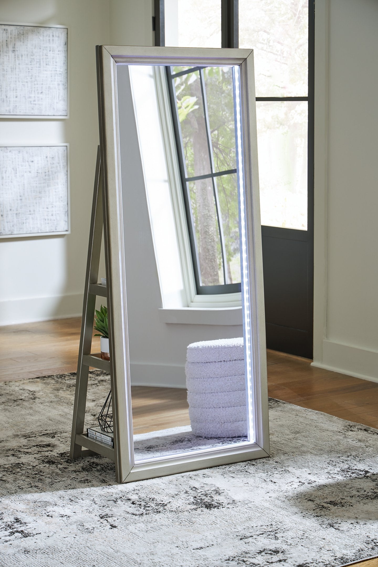 Evesen Floor Standing Mirror/Storage - Luxury Home Furniture (MI)