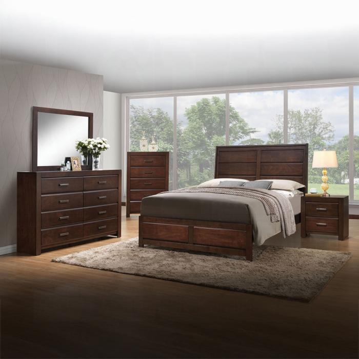Oberreit Walnut Eastern King Bed - Luxury Home Furniture (MI)