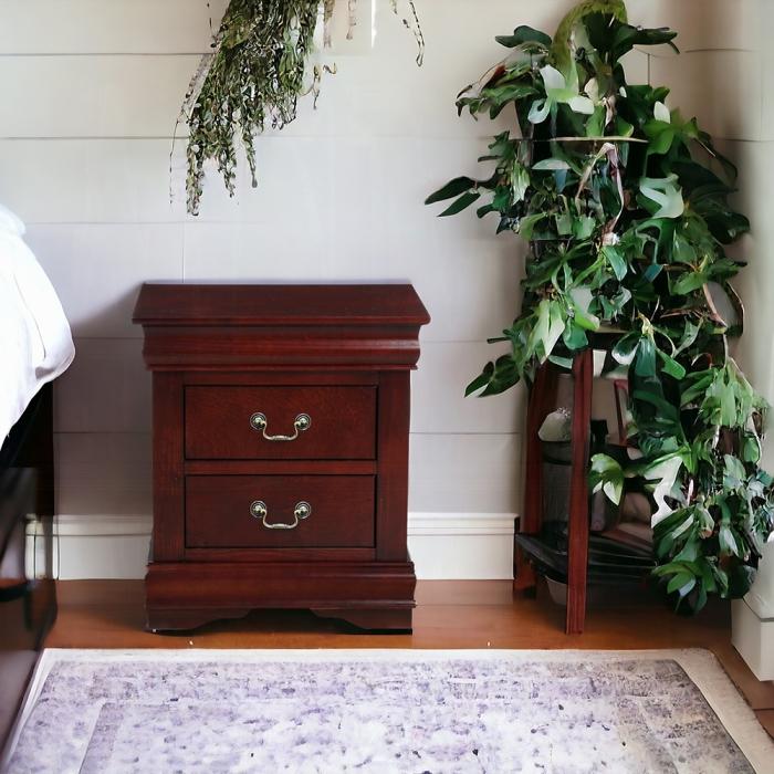 Louis Philippe Cherry Nightstand - Luxury Home Furniture (MI)
