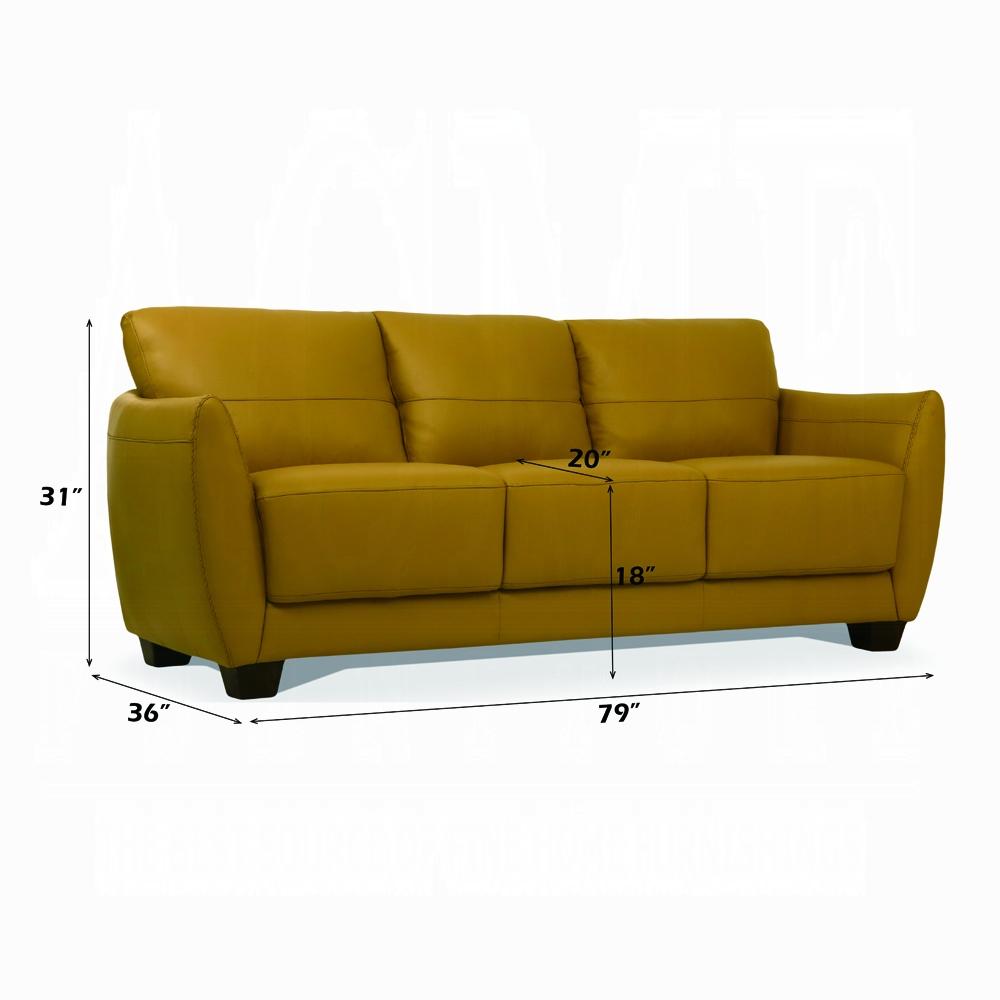 Valeria Mustard Leather Sofa - Luxury Home Furniture (MI)