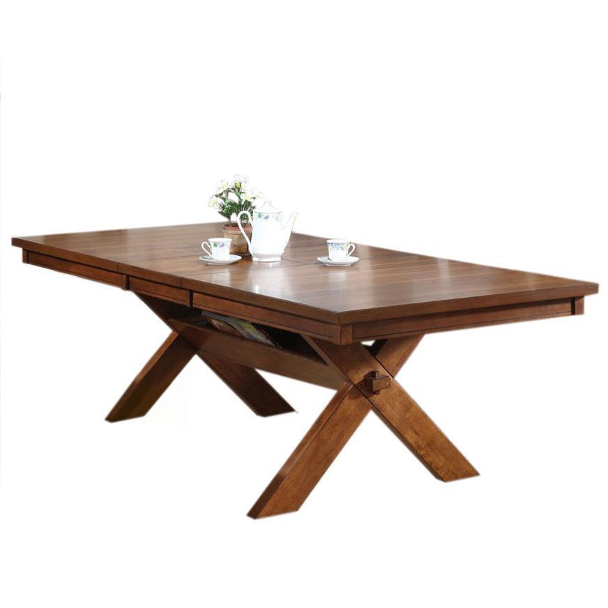 Acme Apollo Trestle Base Rectangular Dining Table in Walnut 70000 - Luxury Home Furniture (MI)