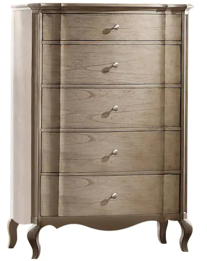 Acme Chelmsford 5-Drawer Chest in Antique Taupe 26056 - Luxury Home Furniture (MI)